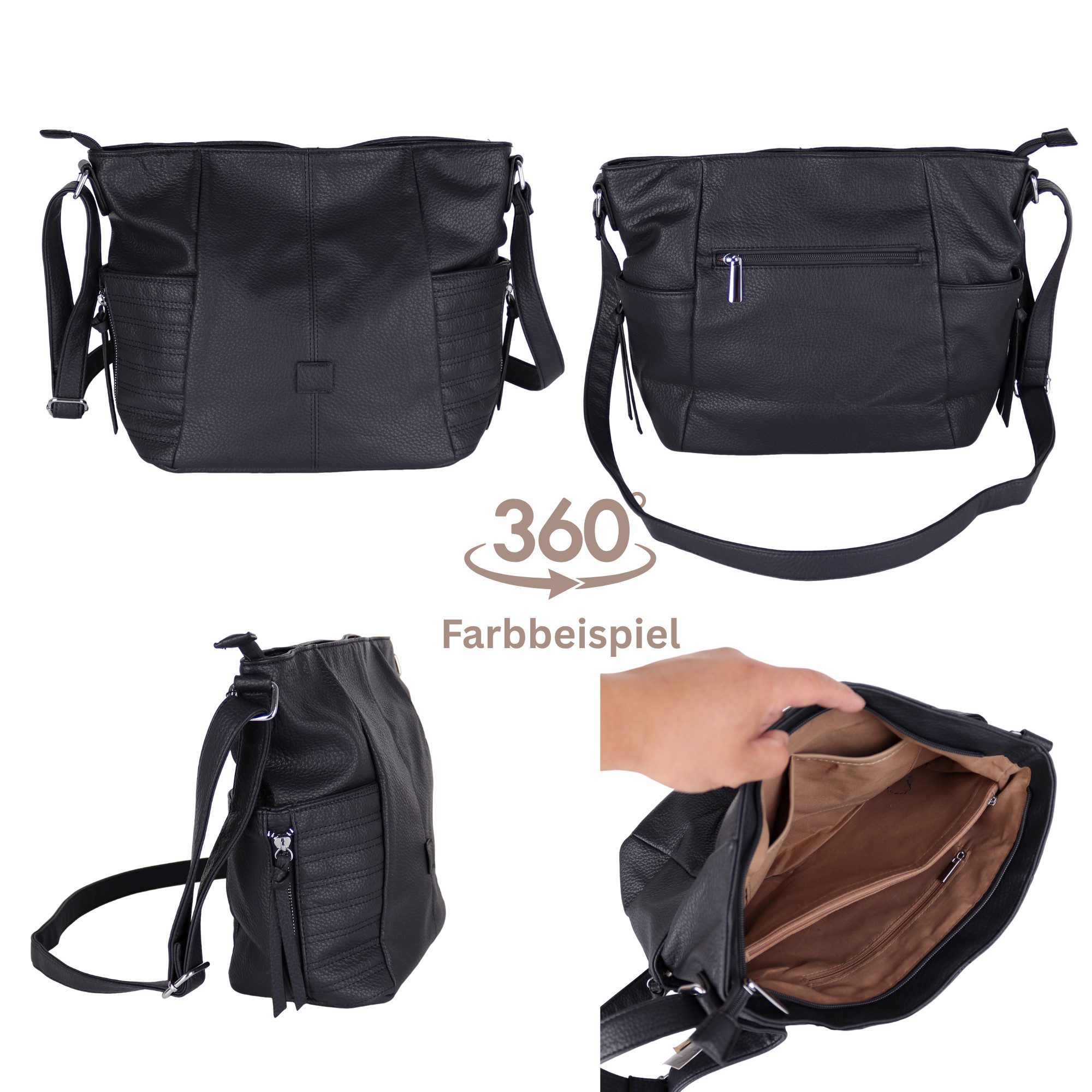 MIRROSI Schultertasche Damen Crossbody Bag, 35x27x14cm günstig online kaufen