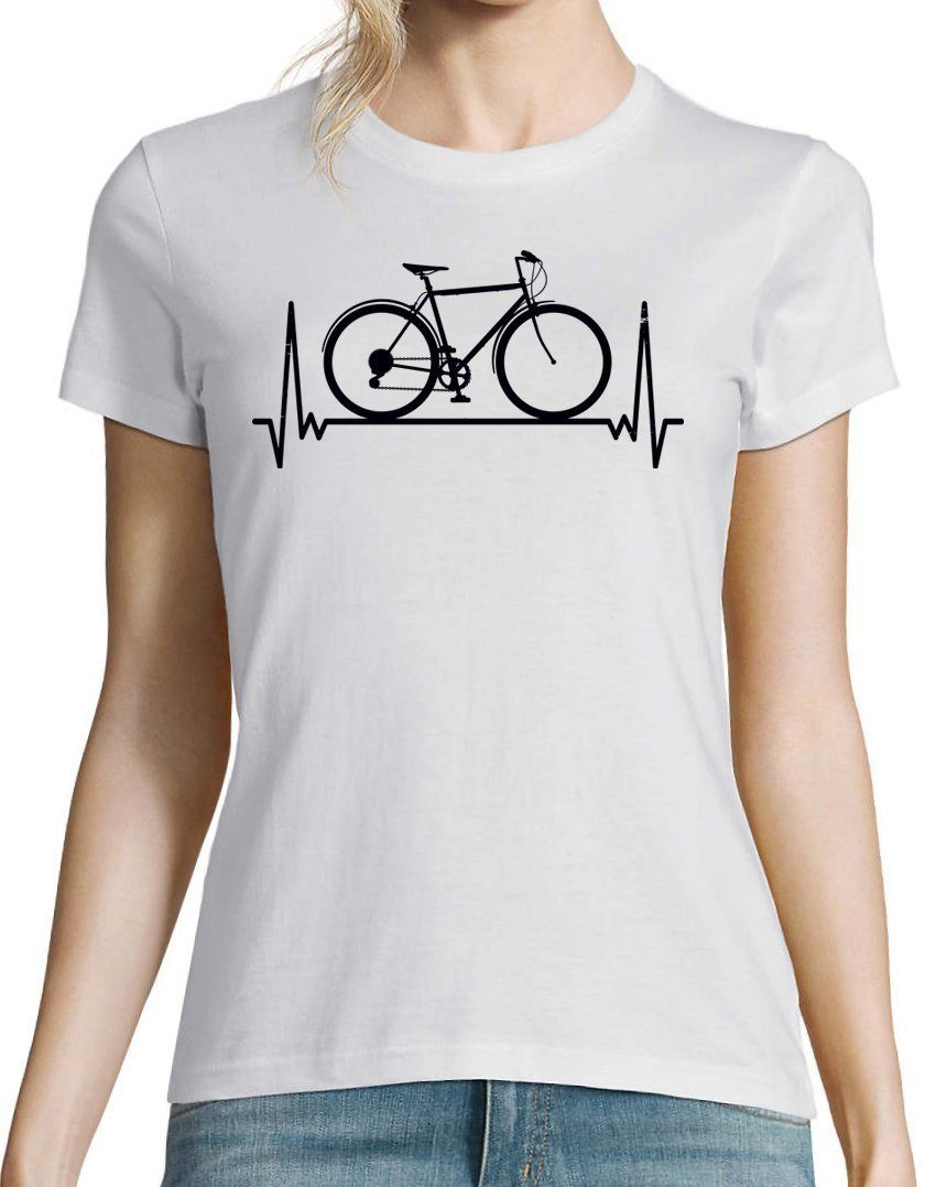 Youth Designz T-Shirt Heartbeat Fahrrad Damen günstig online kaufen