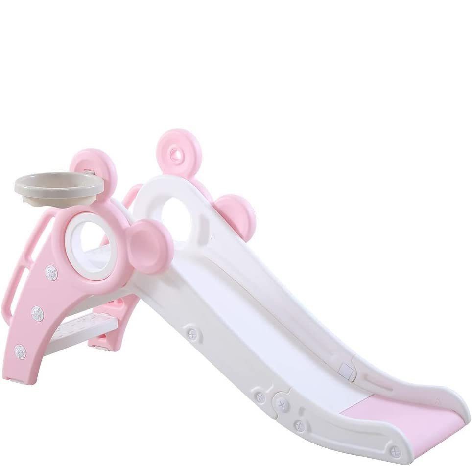 OUNUO Rutsche Faltbare Kinderrutsche mit Basketballkorb für 1-3 Jahre günstig online kaufen