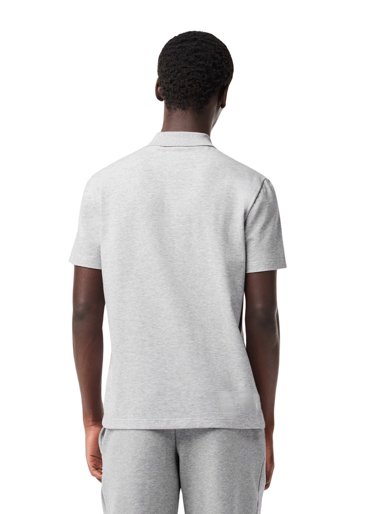 (CCA) Regular Lacoste Poloshirt (1-tlg) Fit Shirt Poloshirt Bio-Baumwolle SILVER CHINE aus