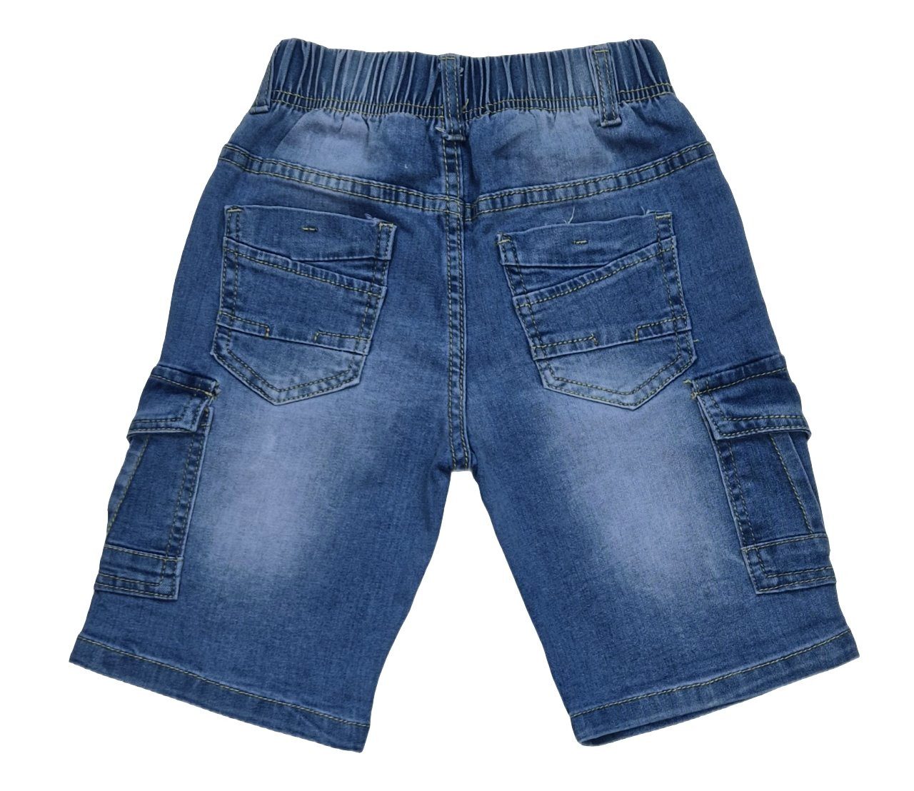 Fashion Boy Jeansbermudas Shorts Bermuda Jeans Hose dünne Kinder Sommerhose Stretch, J246e