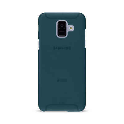 Artwizz Smartphone-Hülle »Artwizz Rubber Clip + SecondDisplay Set geeignet für [Galaxy A6 (2018)] - Schutzhülle mit Soft-Touch-Beschichtung + Displayschutz aus Sicherheitsglas - Spaceblue«