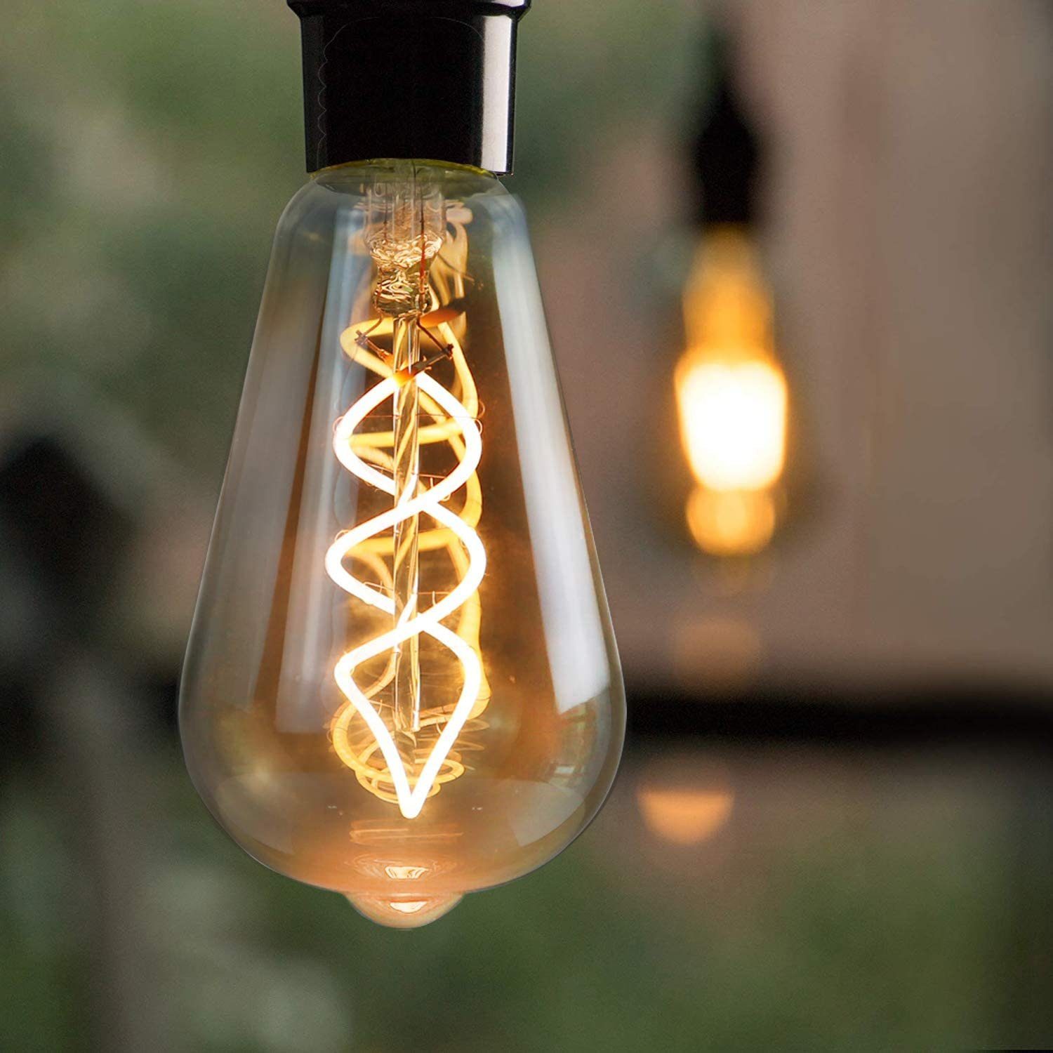 ZMH LED-Leuchtmittel LED Edison Glühbirne Vintage Glühlampe Dekorativ ST64 Antike Bulb, E27, 1 St., Warmweiß