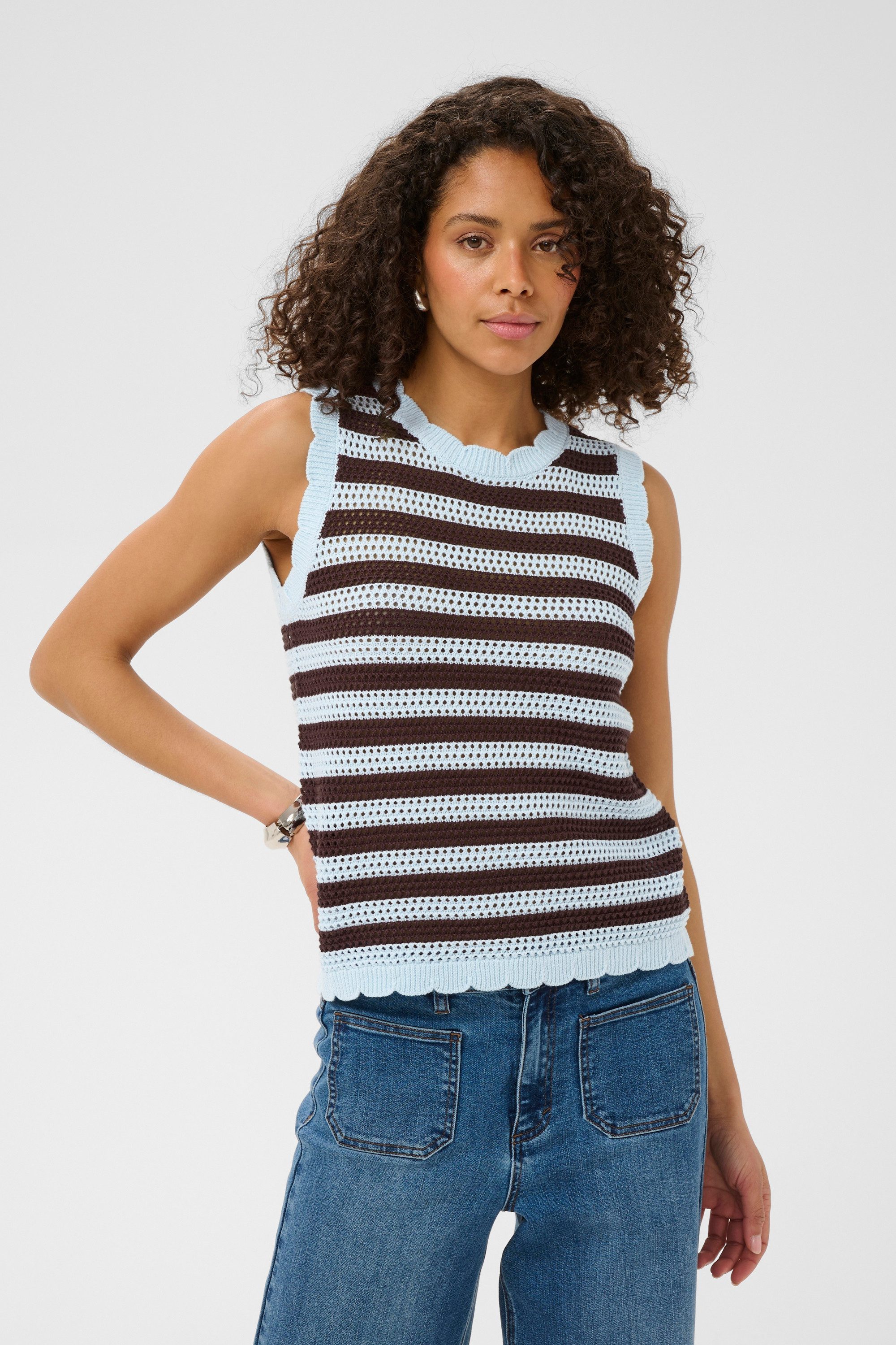 KAFFE T-Shirt Kurzarm-Bluse KAhillay