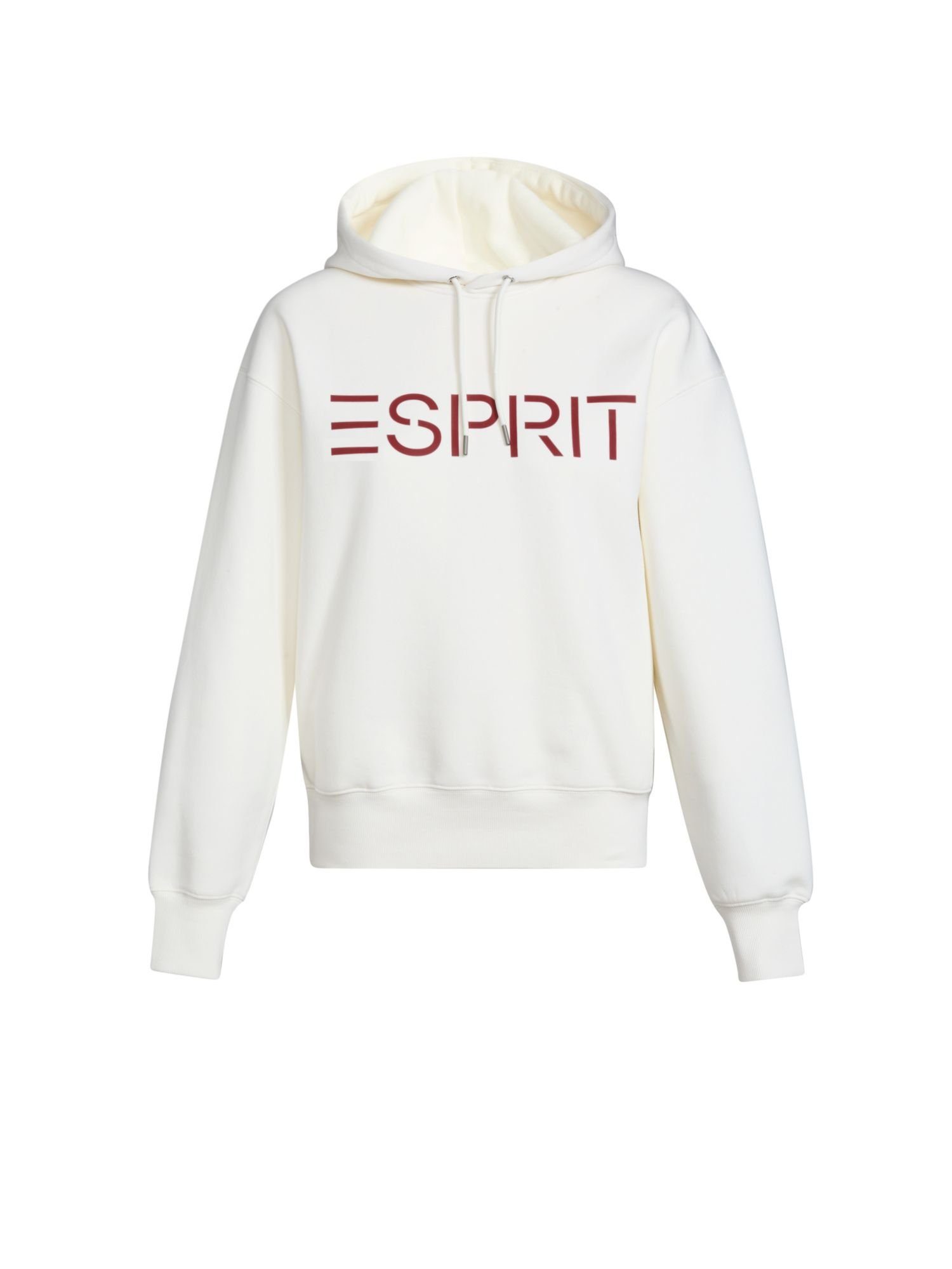 Esprit Sweatshirt Unisex Fleece-Hoodie mit Logo (1-tlg) OFF WHITE