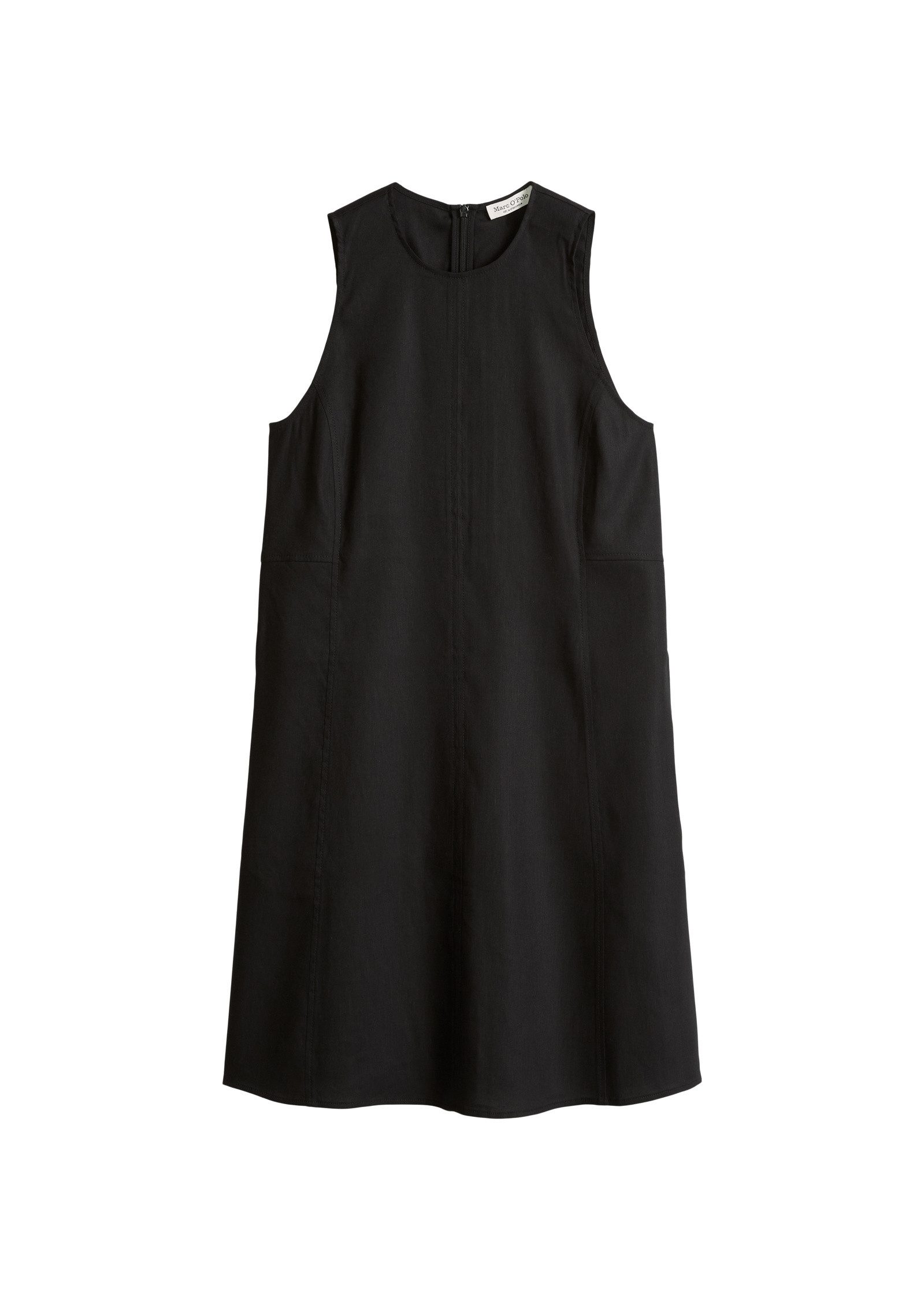 Midikleid aus Viskose-Leinen-Stretch