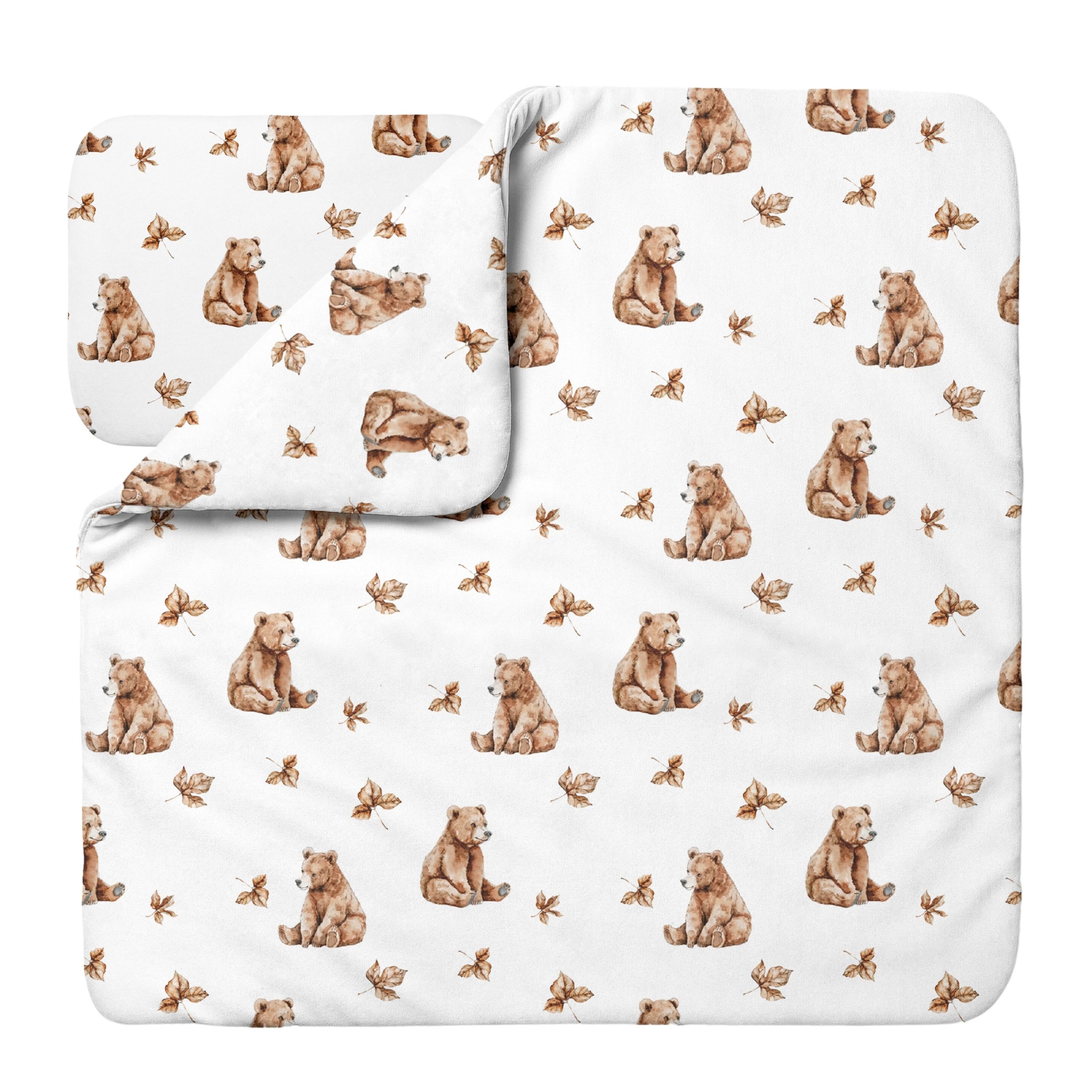 Waldin Babybettwäsche Baby Decke und Kissen Set ohne Bezug, Hypoallergen, 100% Bambus, 2 teilig, Hypoallergen