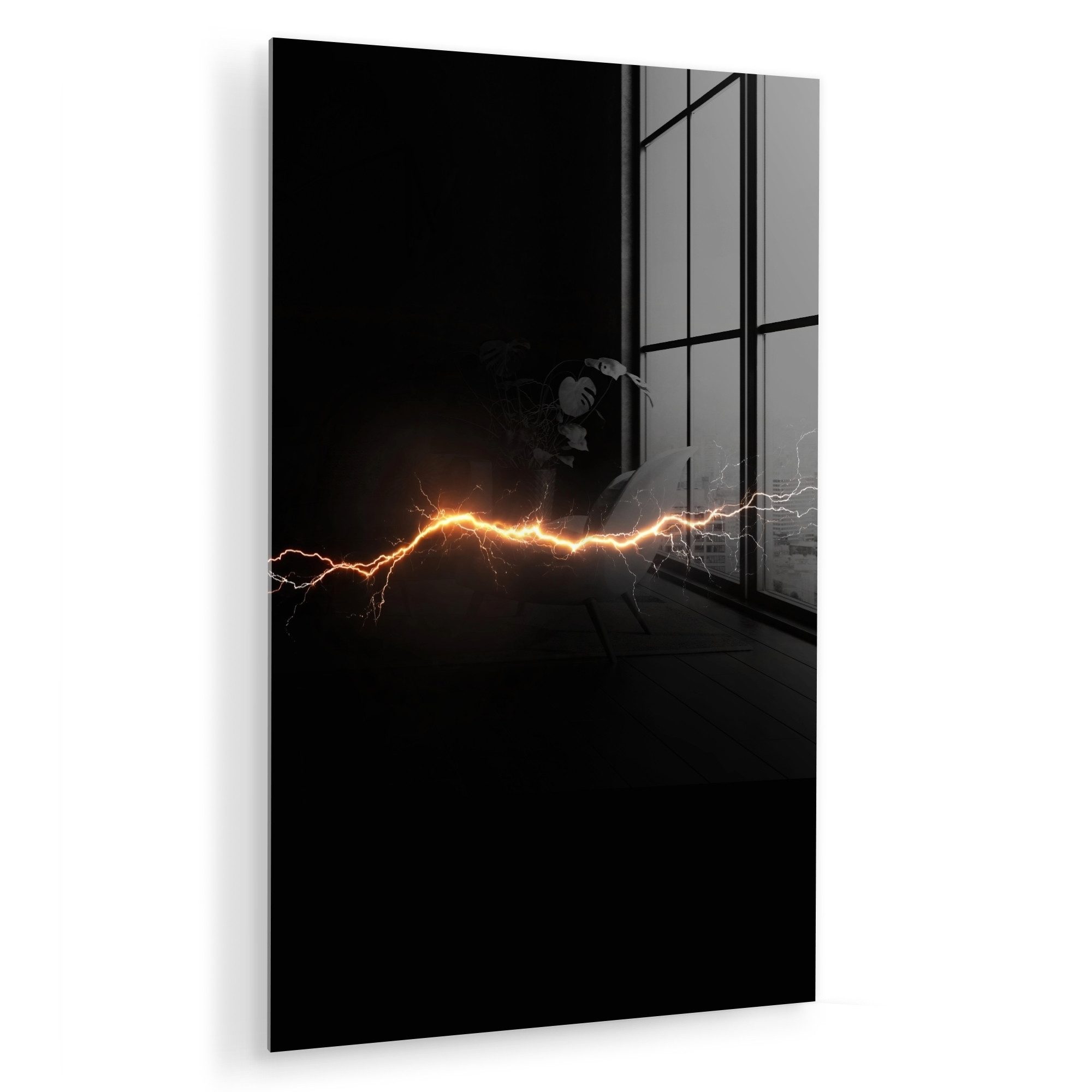 MuchoWow Acrylglasbild Orange - Blitzlicht - günstig online kaufen
