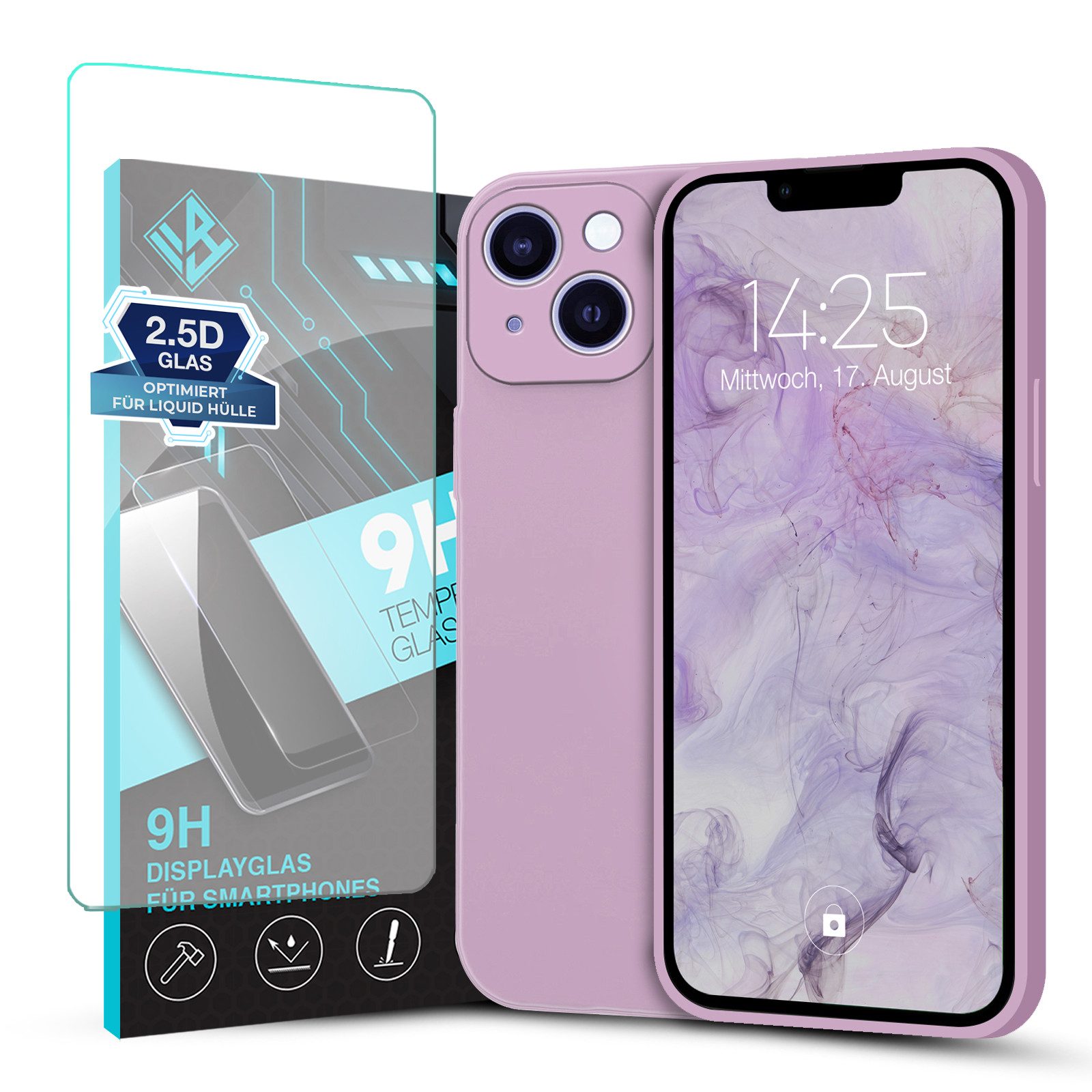 Tec-Expert Handyhülle SoftGrip Cover Hülle für Apple iPhone 13, Handy Case Bumper integrierter Kameraschutz flexibel