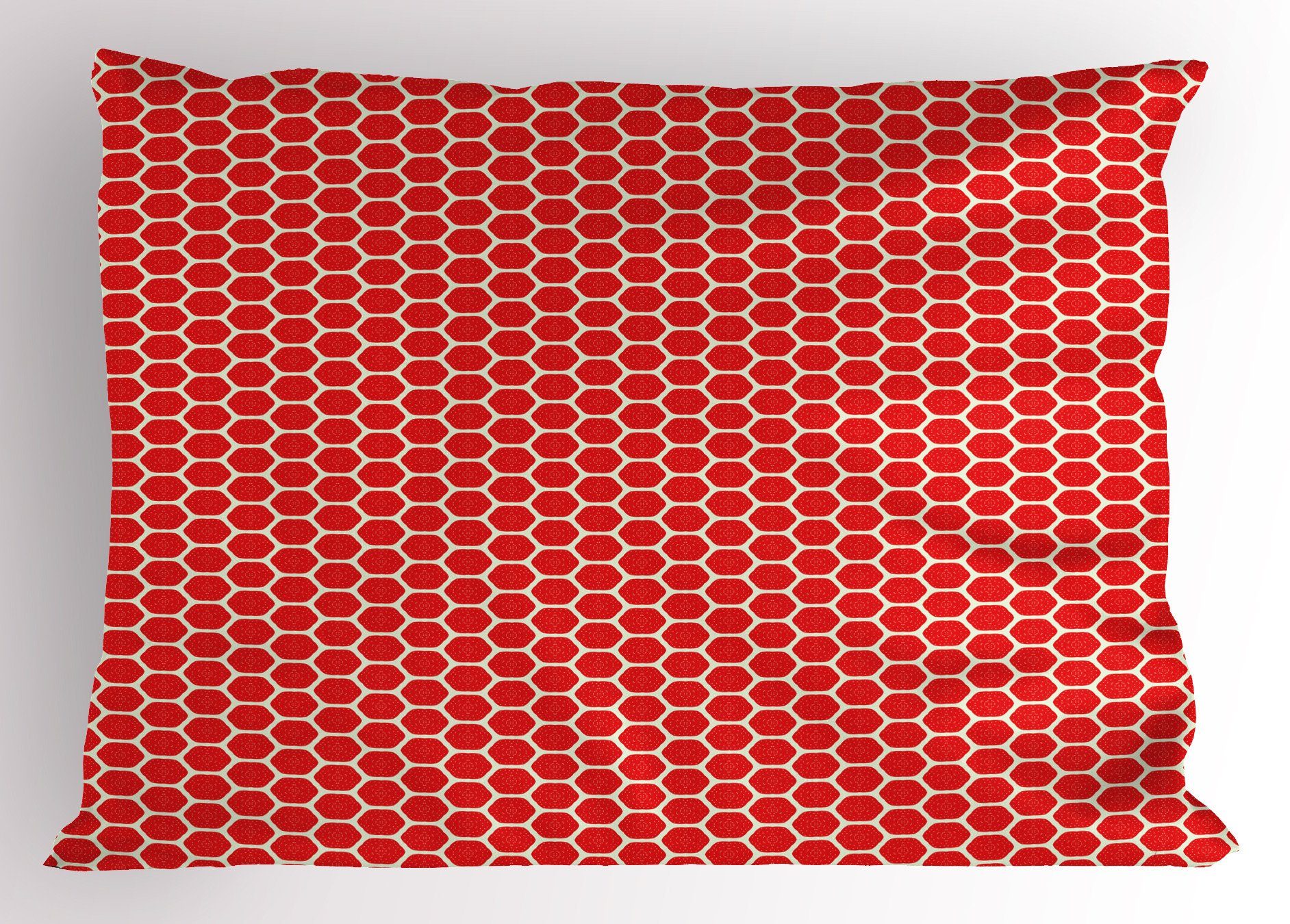 Size asbtract Gepunkteten Kissenbezug, Muster (1 King Standard Hexagons Dekorativer Kissenbezüge Gedruckter Stück), Abakuhaus