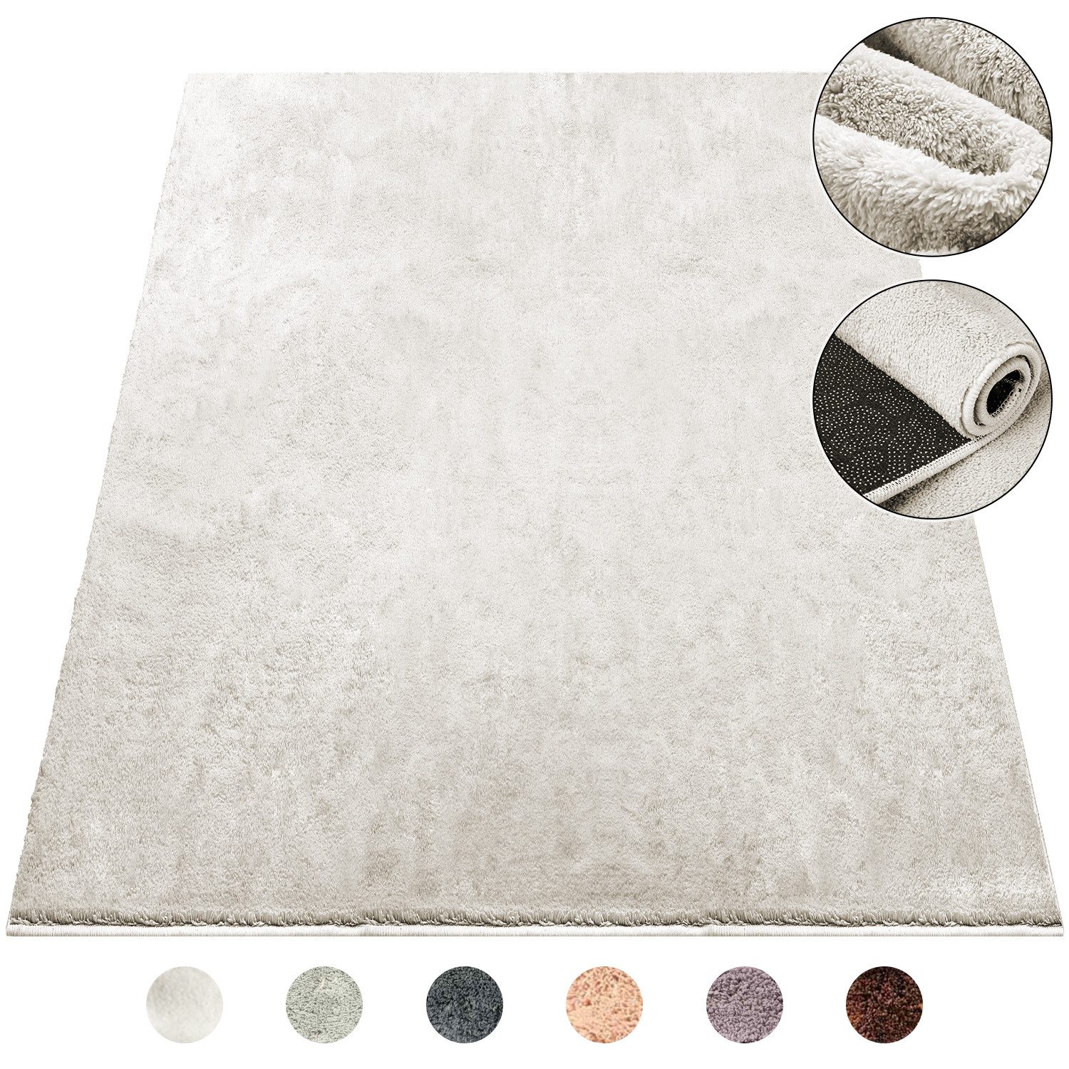 Simloveve Teppich Kuscheliger Kurzflor Teppich, Rechteckig, günstig online kaufen