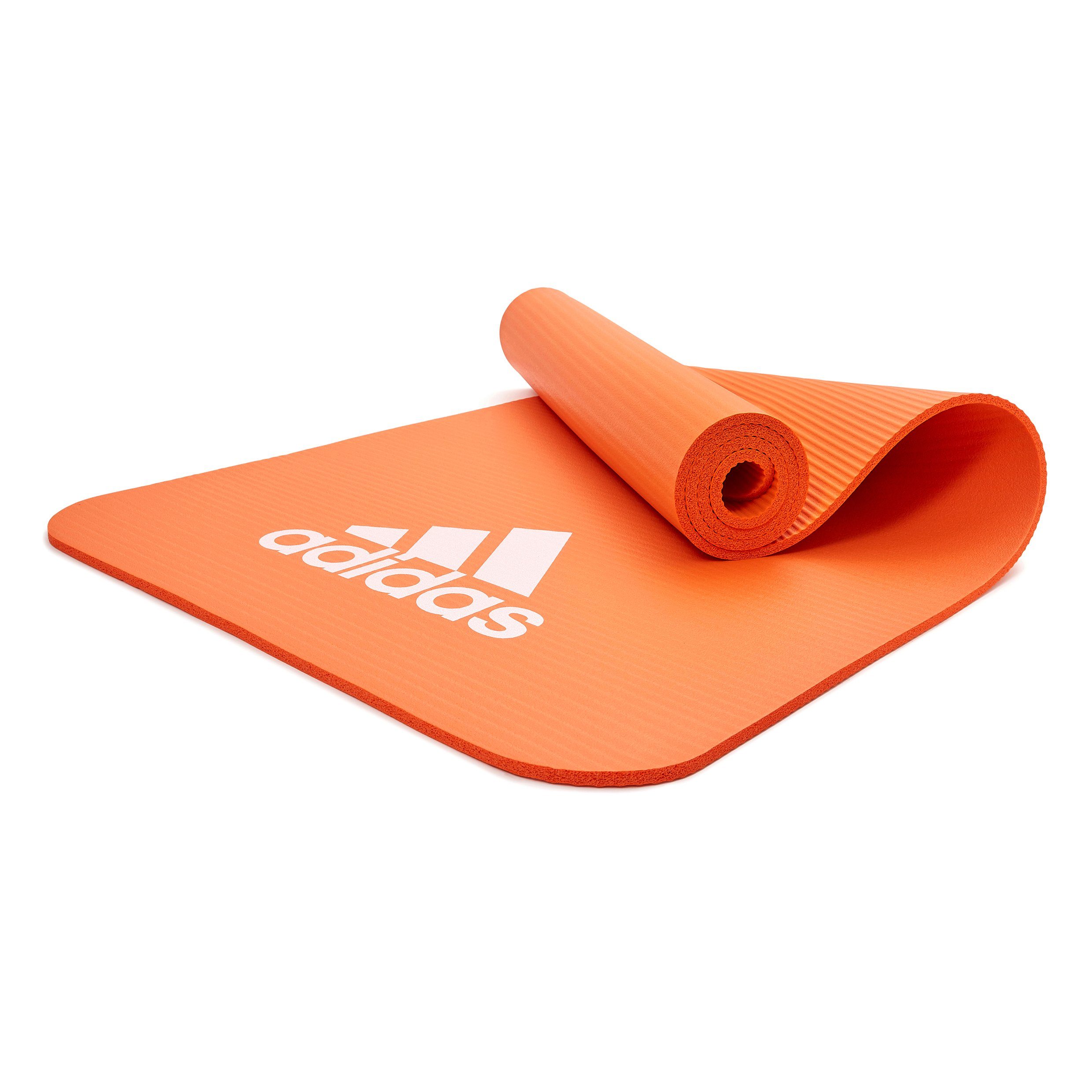 Rutschfeste Performance adidas - Fitnessmatte 7mm, orange Oberfläche Training Adidas Fitnessmatte,