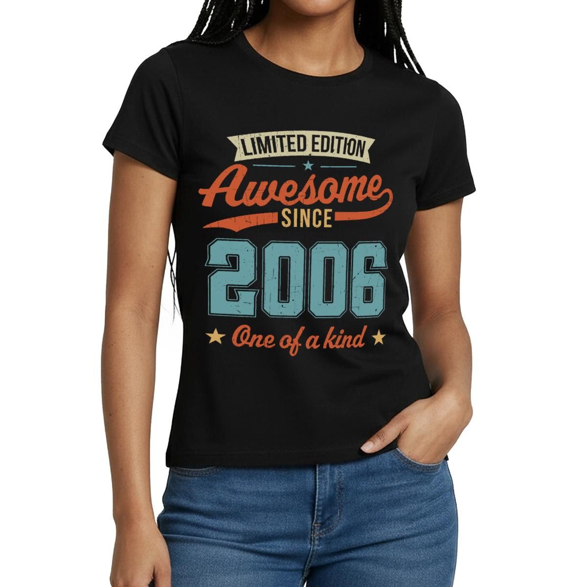 Spreadshirt T-Shirt Awesome Since 2006 Limited Edition 20. Geburtstag Frauen T-Shirt (1-tlg) Slim Fit, fällt klein aus