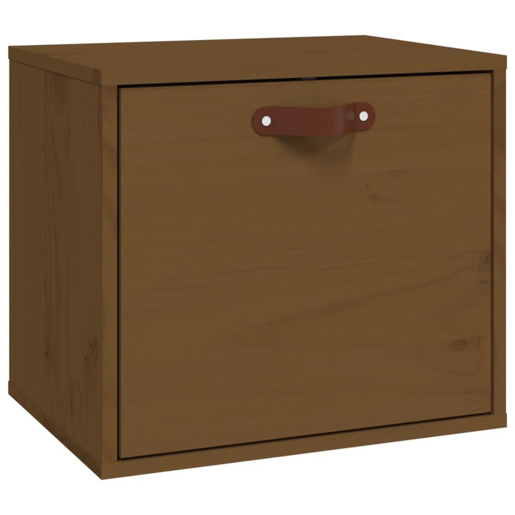 furnicato Wandhängeschrank Hängeschrank aus massivem Kiefernholz 40x30x35 cm Honigbraun, 1-tlg., Wandschrank mit flexibler Türöffnung und viel Stauraum für Zuhause