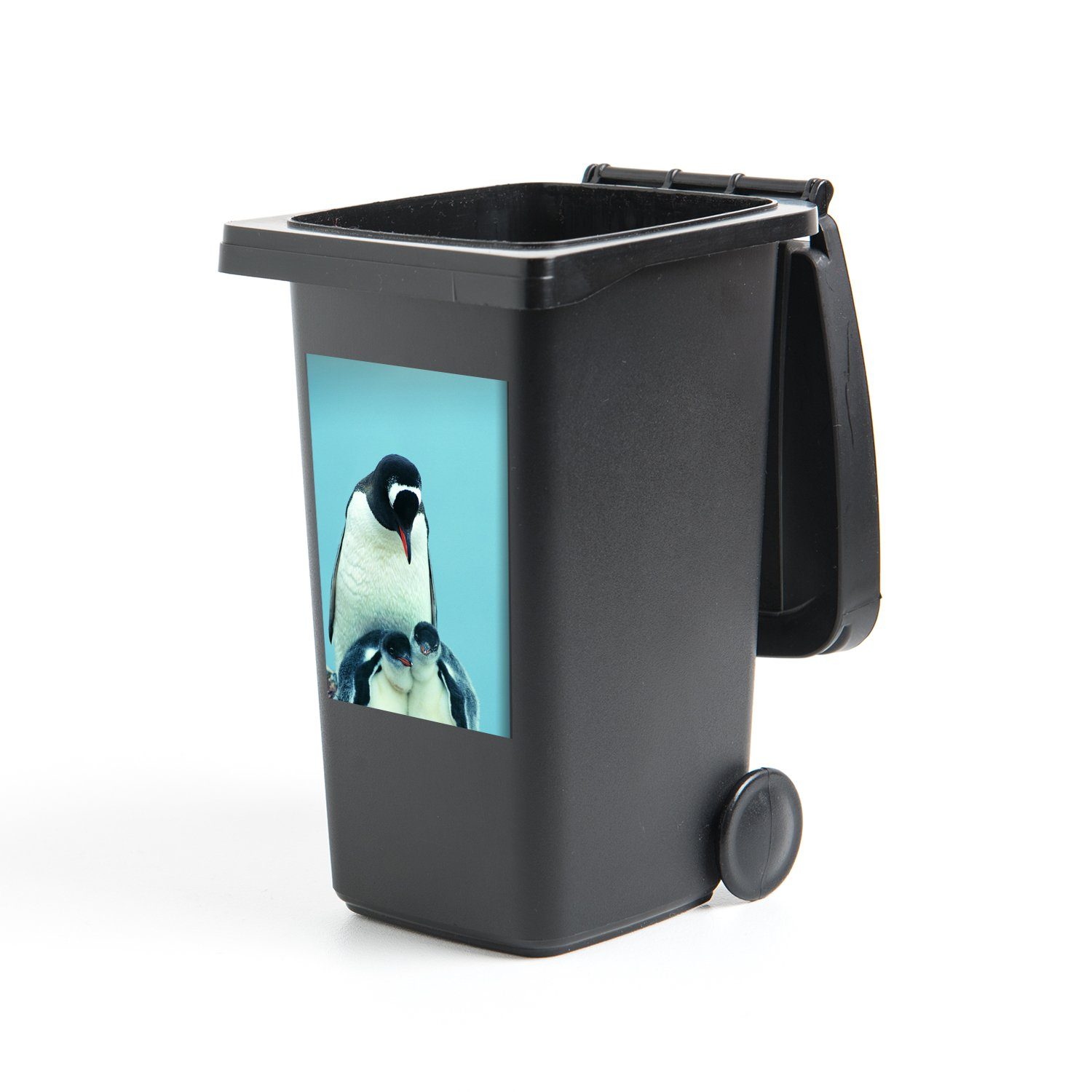 MuchoWow Wandsticker Tiere - Pinguine - Küken (1 St), Mülleimer-aufkleber, Mülltonne, Sticker, Container, Abfalbehälter