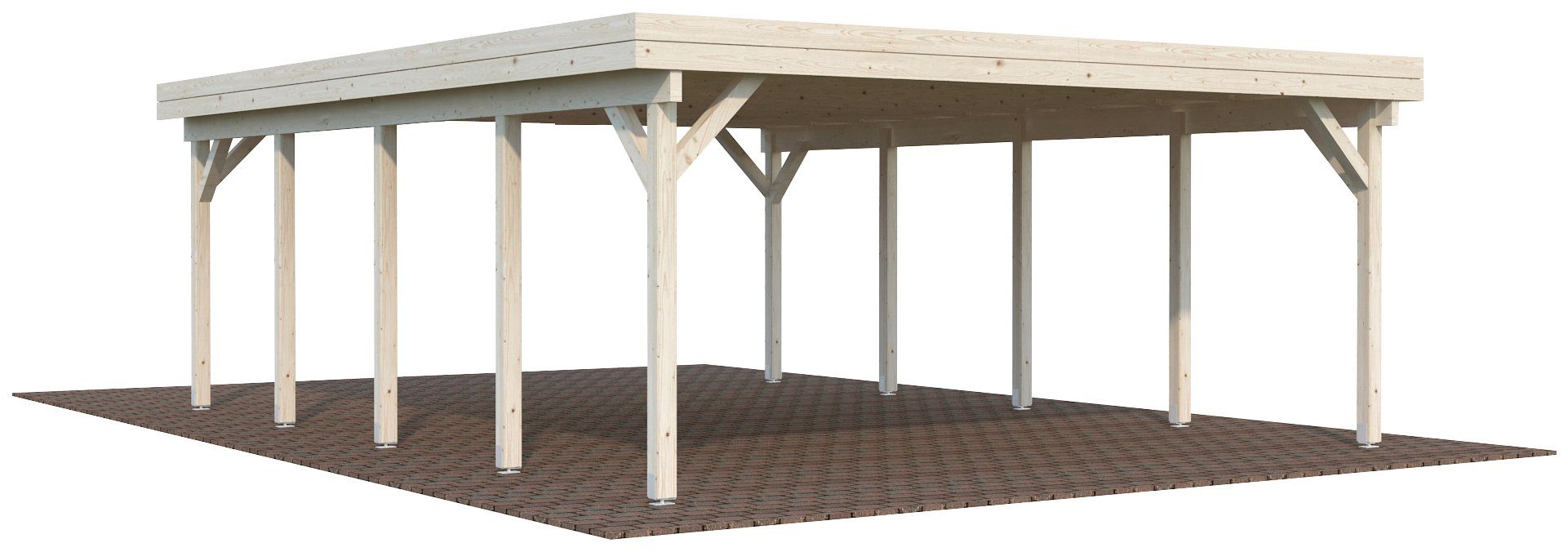 Palmako Doppelcarport Karl, cm BxT: 600x762