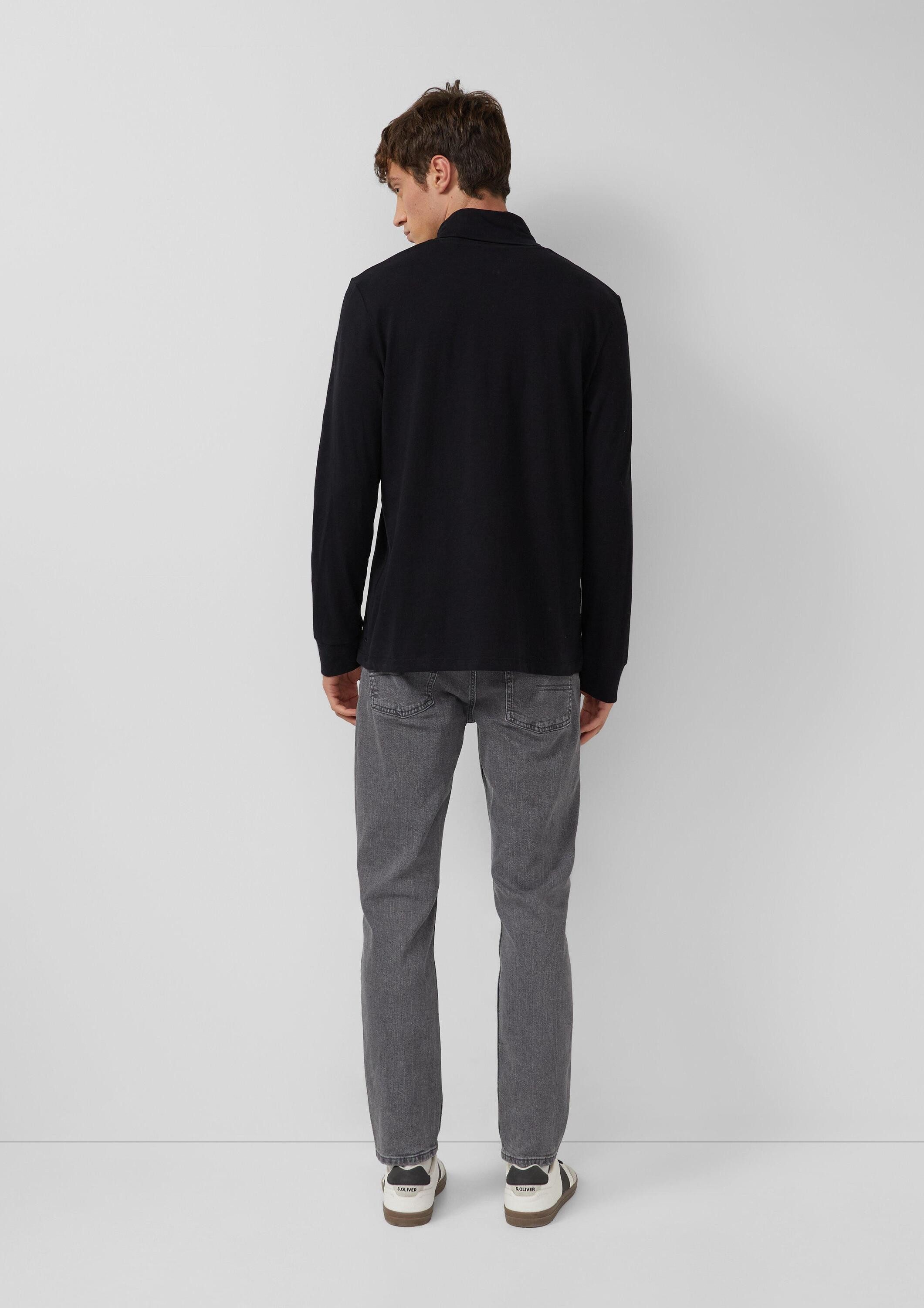 s.Oliver Langarmshirt T-Shirt Weicher Longsleeve mit Rollkragen und Ärmelbündchen