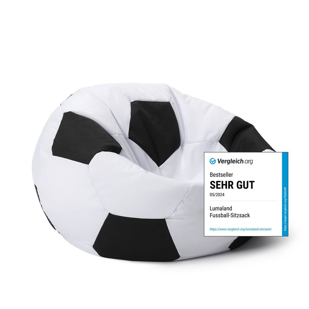 Lumaland Sitzsack Luxury Fußball gaming Sitzkissen Bodenkissen, Fußballopti günstig online kaufen