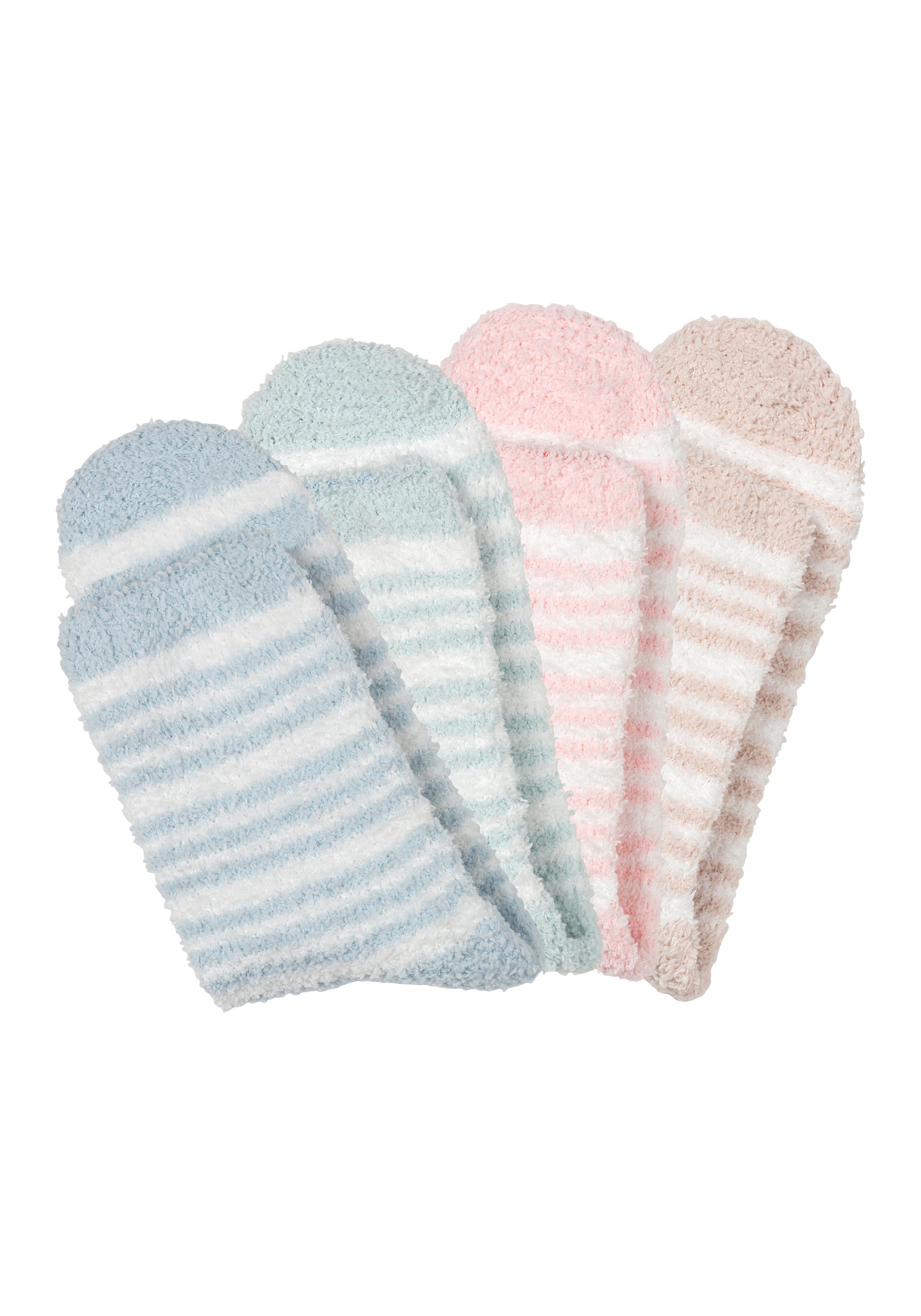 und Flausch-Qualität warmer aus 4-Paar) Kuschelsocken weicher (Packung, LASCANA