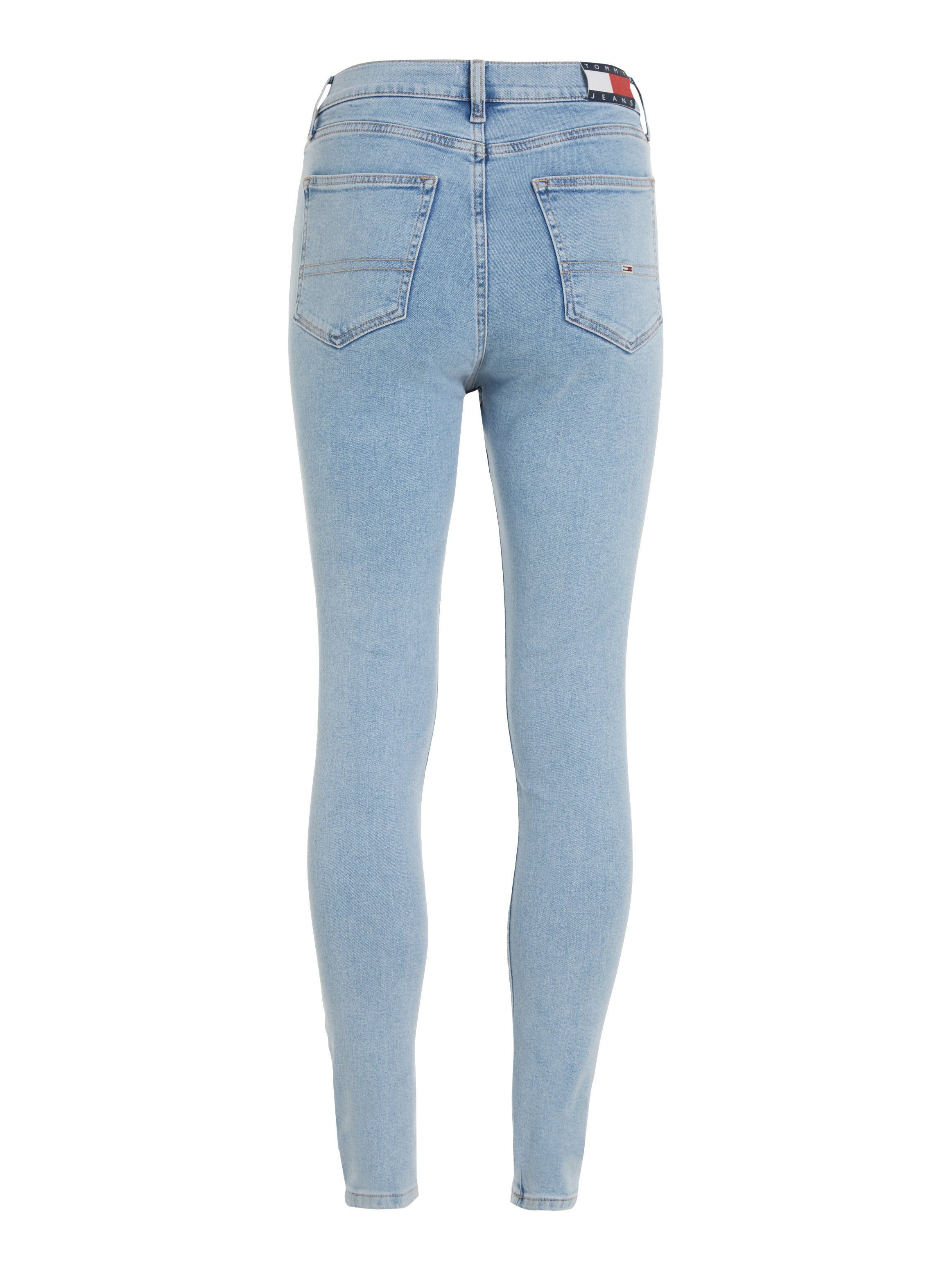 Jeans light Jeans Tommy Bequeme Sylvia denim3 mit Ledermarkenlabel