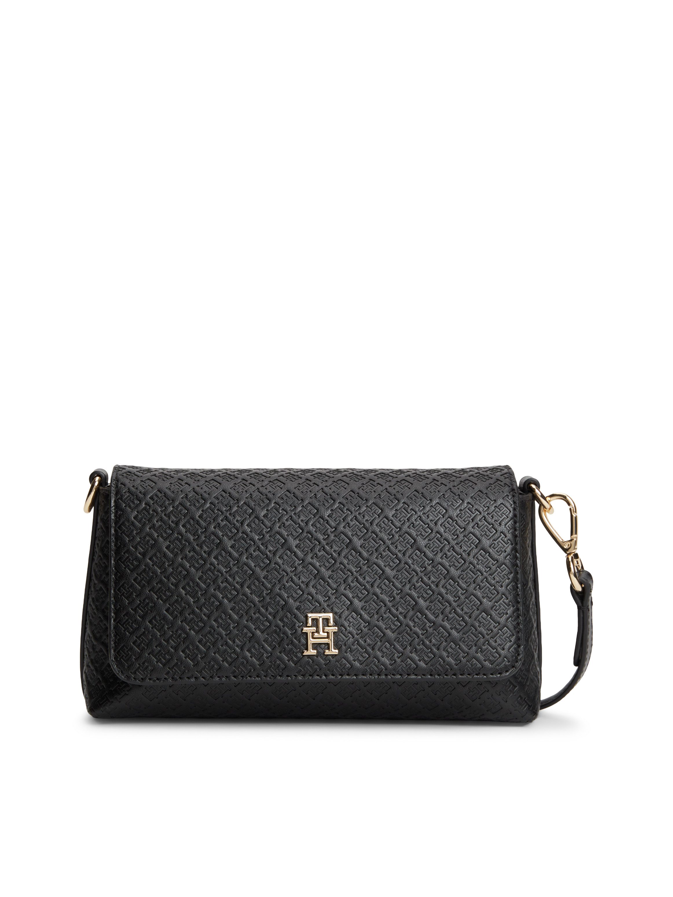 Tommy Hilfiger Umhängetasche TH ICON CONV CROSSOVER MONO, Damen Schultertasche, Handtasche, Clutch mit TH-Logoprägung