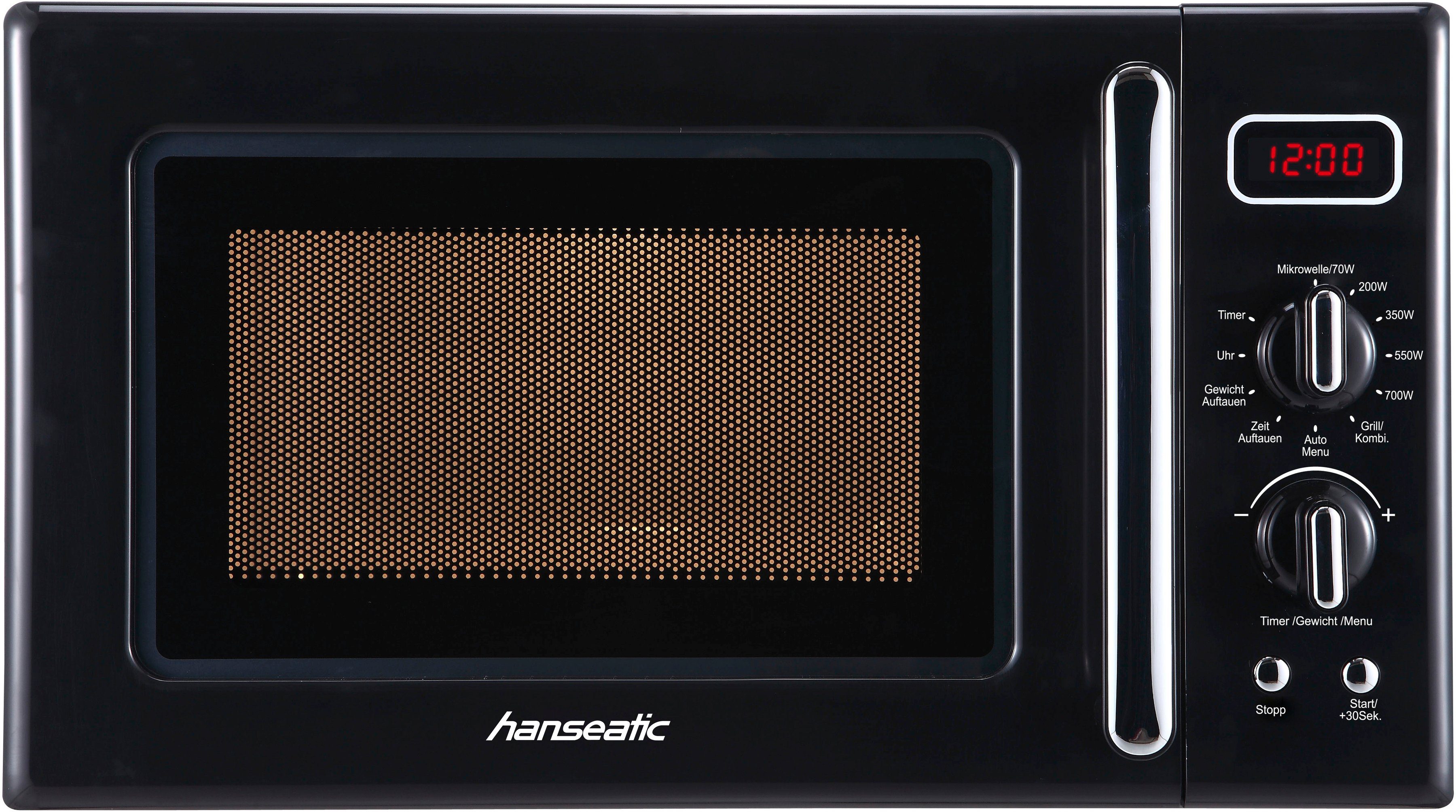 Grill, Liter AG720CE6-PM, mit Hanseatic 700 Watt 20 Mikrowelle Grill, Garraum, Mikrowelle, 20 l,