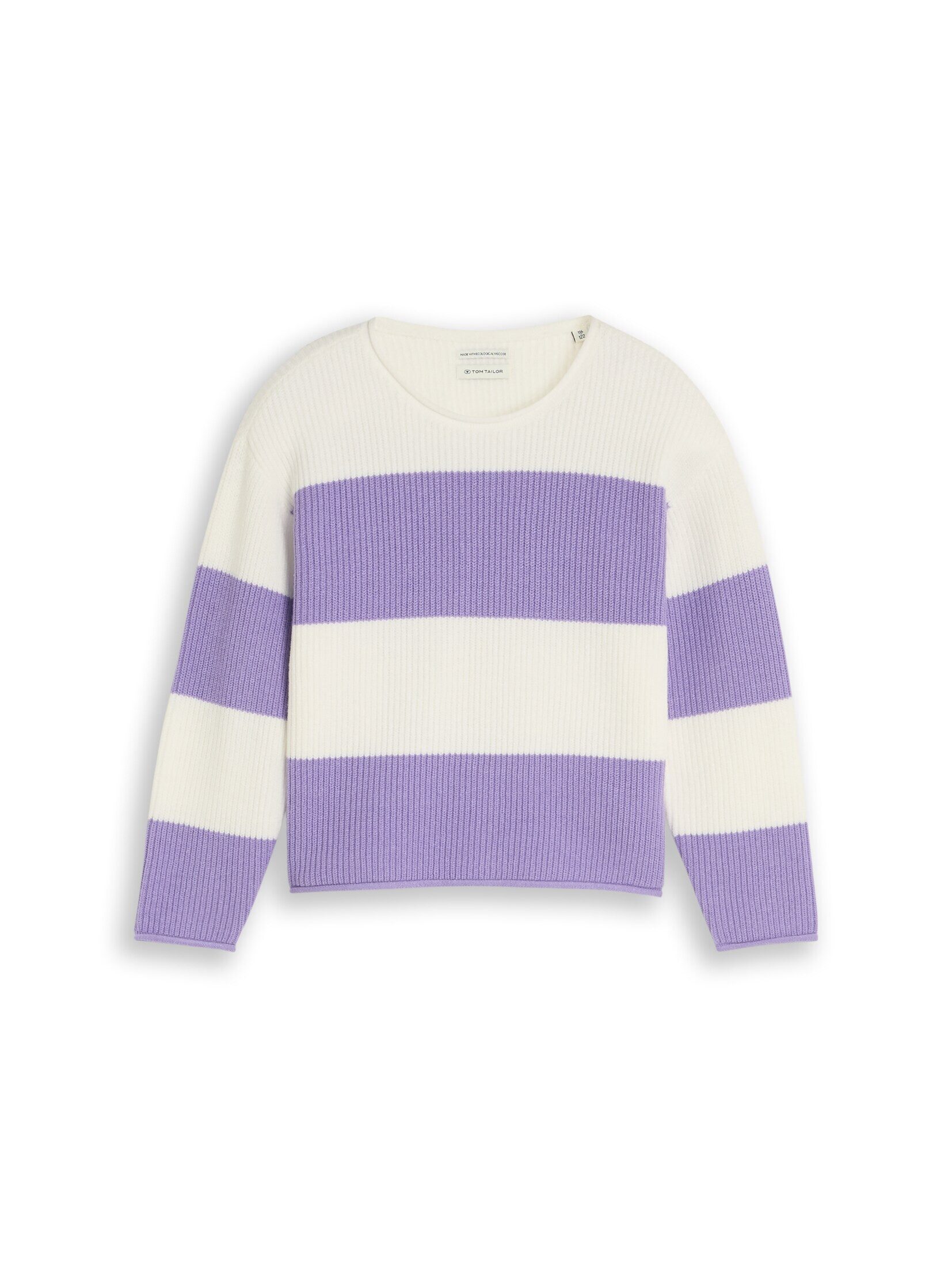 TOM TAILOR Strickpullover Pullover & Strickjacken Cropped Strickpullover mit Streifenmuster