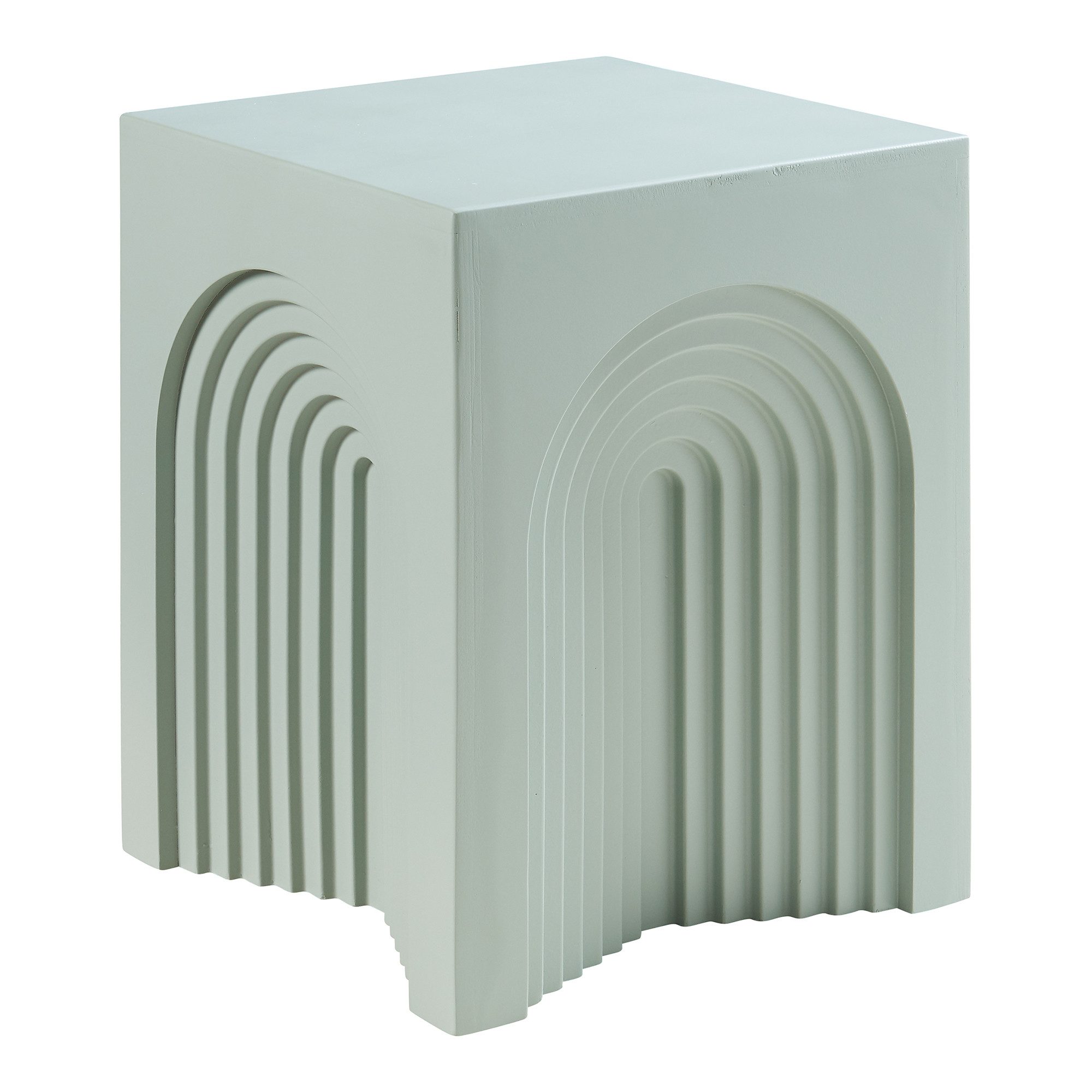 en.casa Beistelltisch, »Elverumn« MDF in Arch-Design 45 x 35 x 35 cm Grün günstig online kaufen