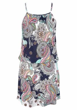 Beachtime Strandkleid mit Paisleymuster in lockerer Passform, Minikleid, Sommerkleid