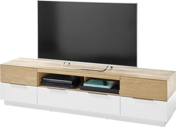 MCA furniture Lowboard Dubai, für Tv bis 84 Zoll geeignet, weiß matt mit Absetzung