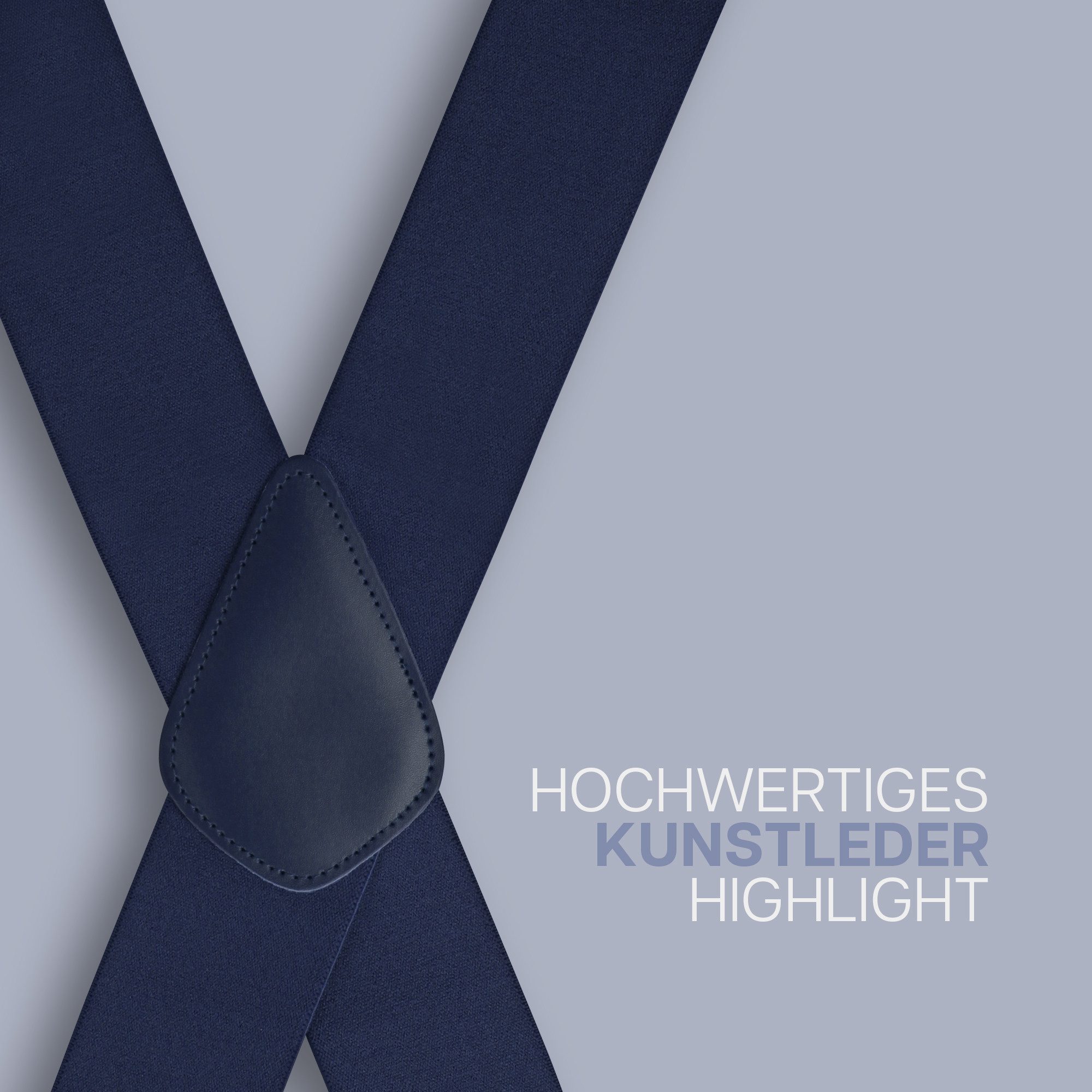 hemmy Fashion Hosenträger X-Design - Extra Breit 5cm Hosenträger im X-Design - Extra Breite 5cm - Vintage - Oldschool