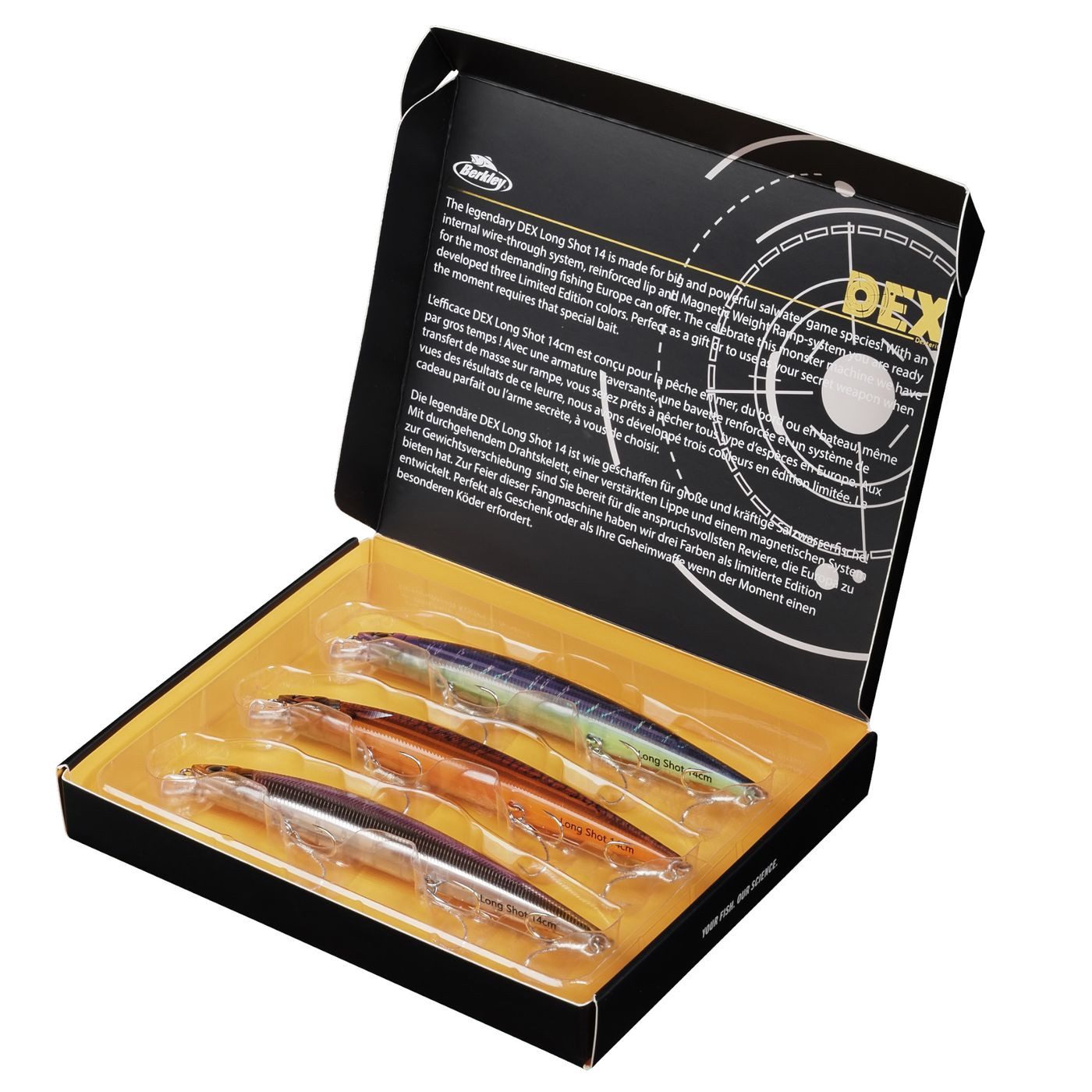 Kunstköder Berkley DEX Long Shot Limited Edition Box - Geschenkbox Wolfsbarsch