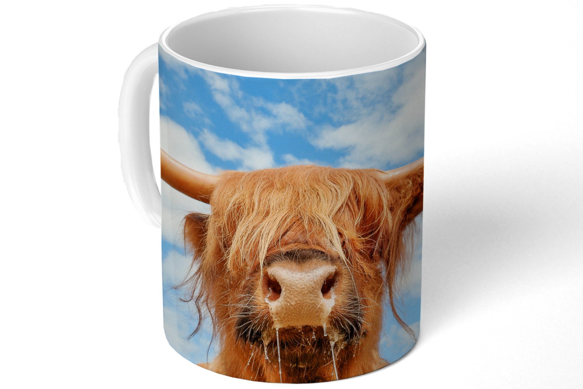 Geschenk Kaffeetassen, Highlander Becher, Tiere, Schottischer Teetasse, Tasse - Wolke Keramik, - Teetasse, MuchoWow