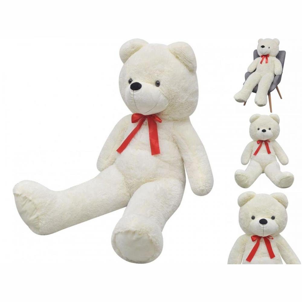 vidaXL Kuscheltier Kuscheltier Stofftier Plüschtier Weicher XXL-Plüsch-Teddybär Weiß 135