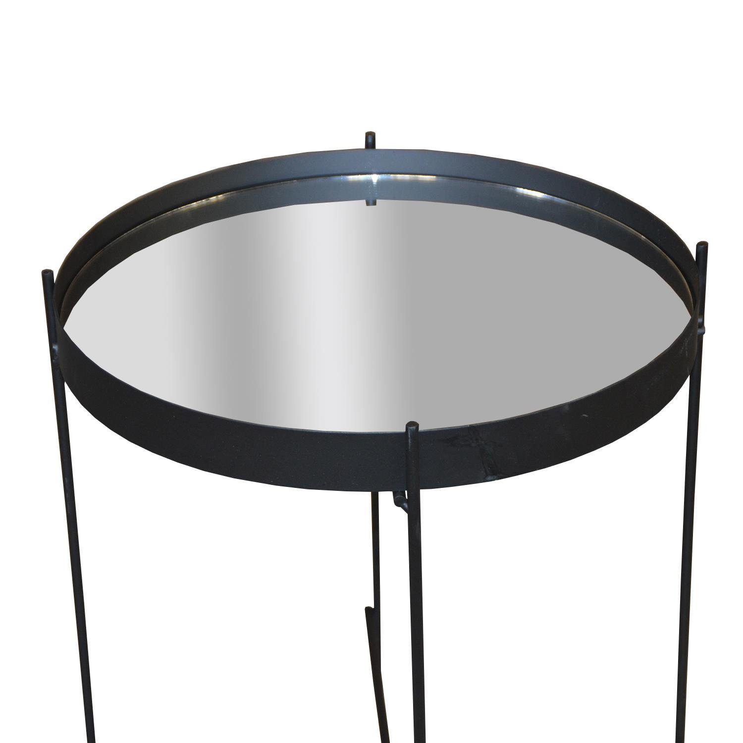 DRULINE Beistelltisch Spiegeltablett mit Ständer Ø 36 cm, Höhe 43 cm
