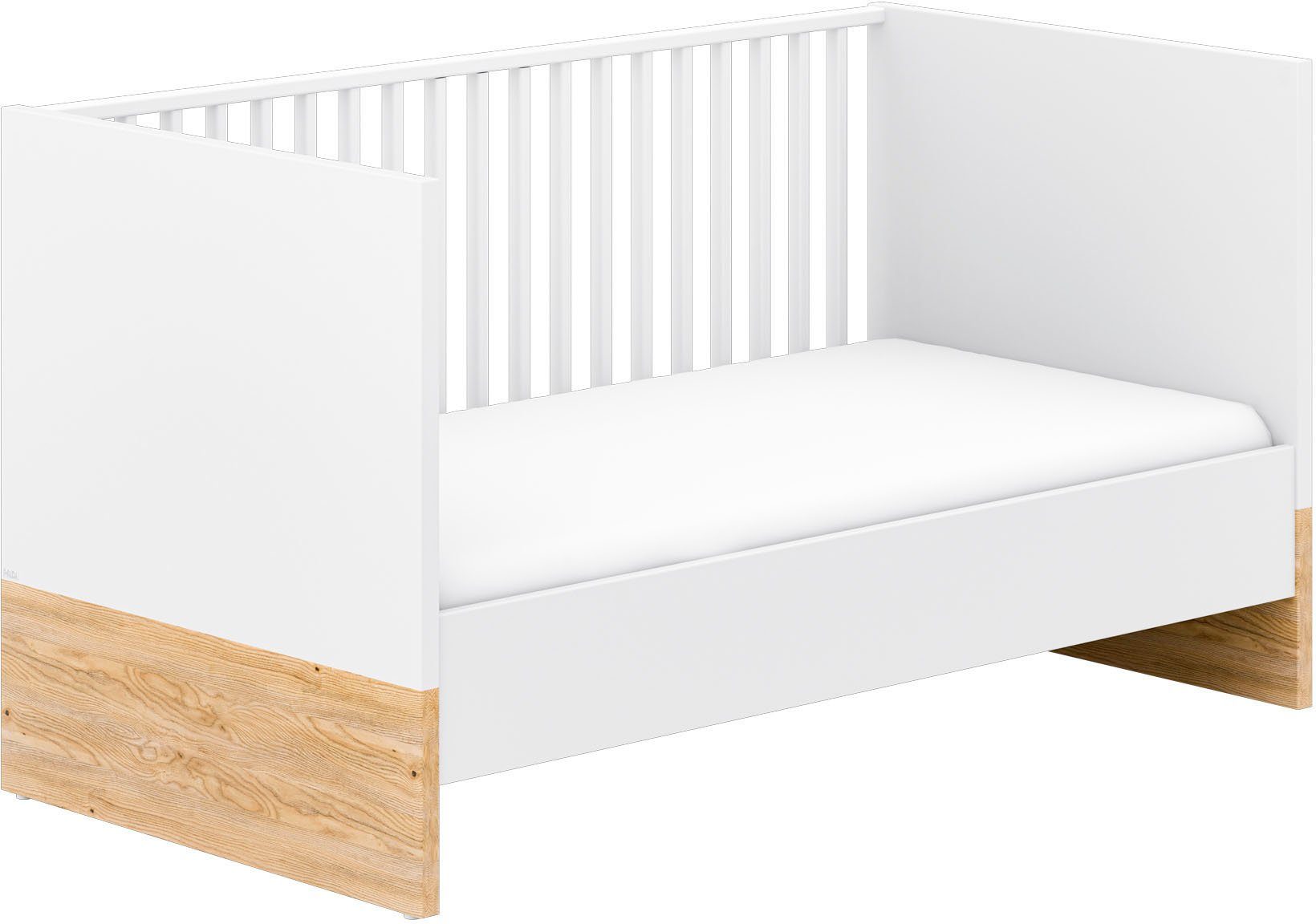 PAIDI Umbauseiten YOLANDA für den Umbau vom Babybett zum Juniorbett, Erweiterungs-Set Kinderbett 70x140cm in Weiß