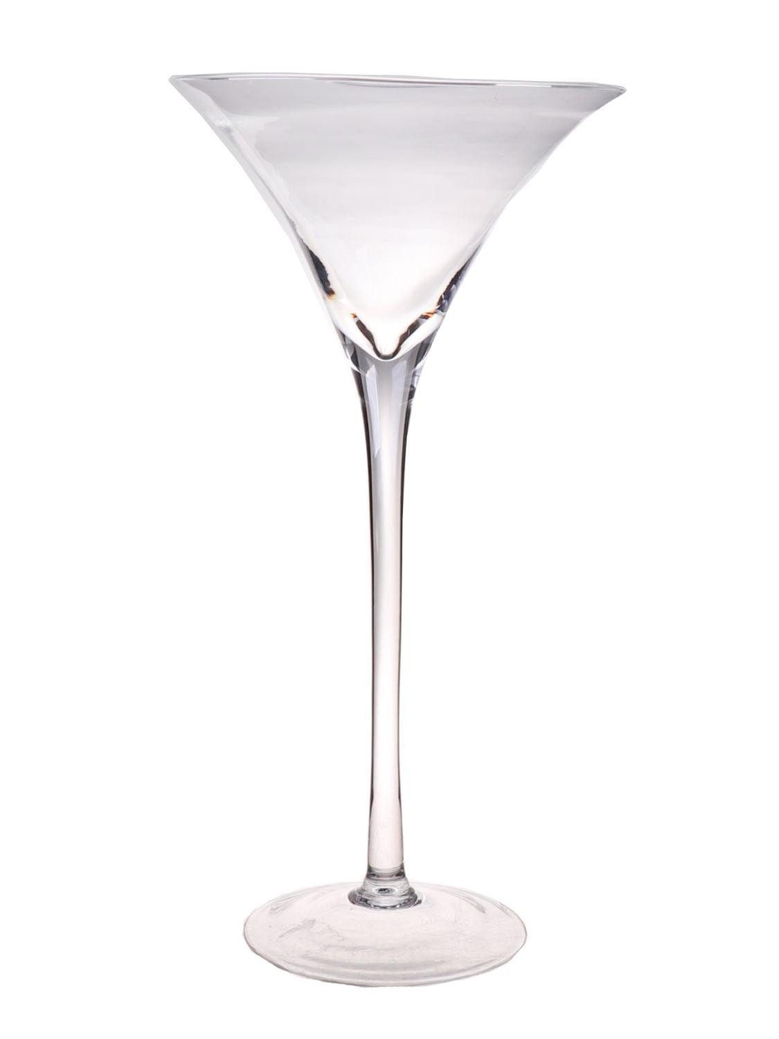 INNA-Glas Cocktailglas Deko Glas SACHA AIR, auf Standfuß, transparent, 50cm, Ø25cm, Glas