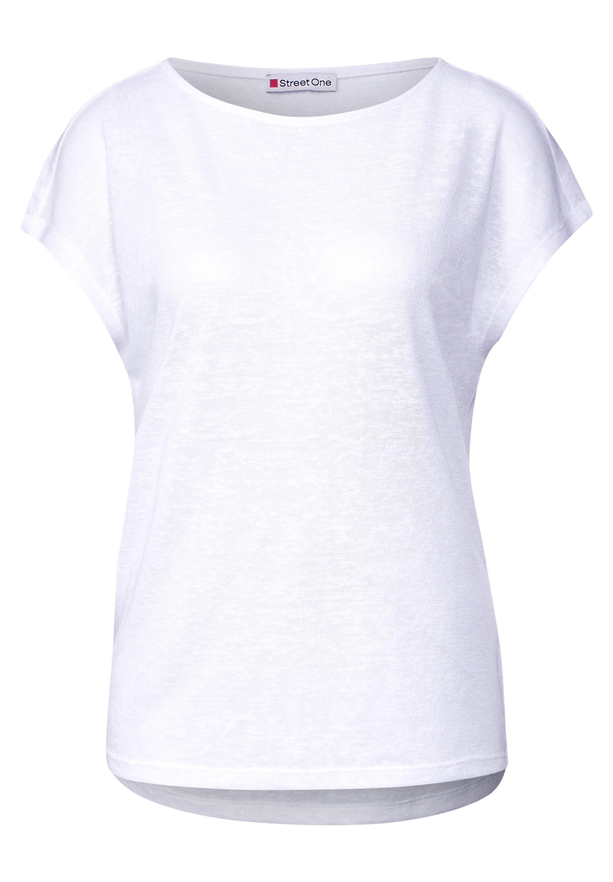 T-Shirt White überschnittenen ONE Schultern mit STREET