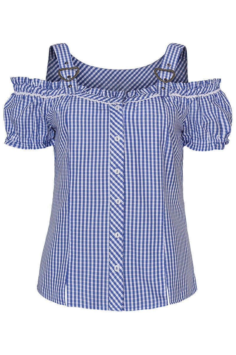Trachtenbluse Trachtenbluse - DÜSSEL - hellblau