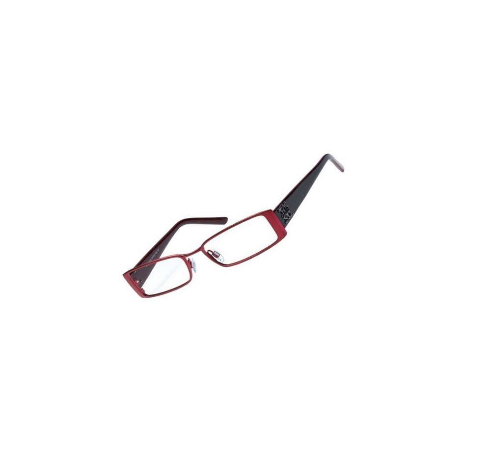 Fossil Brillengestell Korrektionsfassung Brille Metall Kunststoff Rot 52/17/135 - OF1137600, Metall und Kunststoff