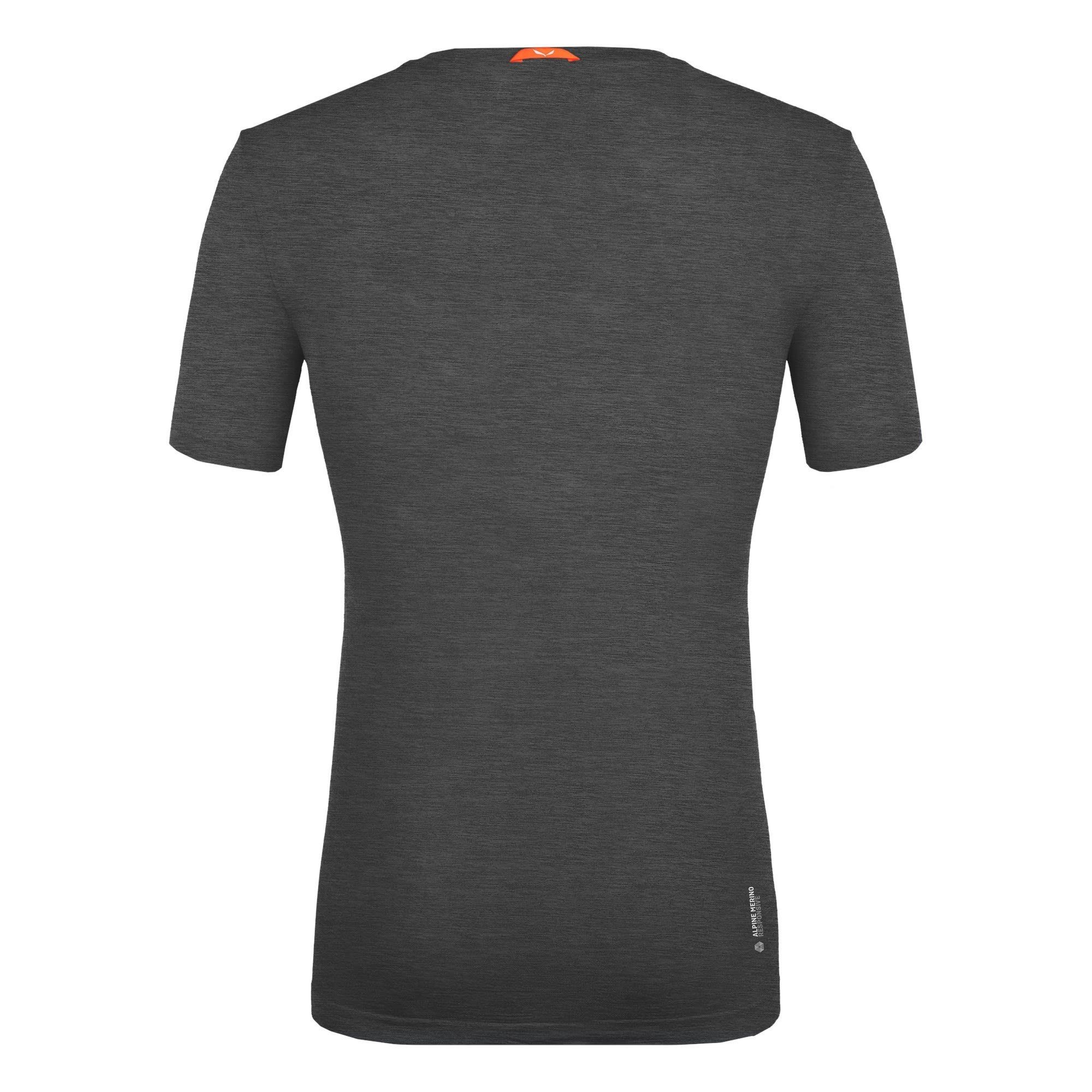 Responsive Zebru T-Shirt Salewa Fresh Black Merino Salewa Alpine Out M