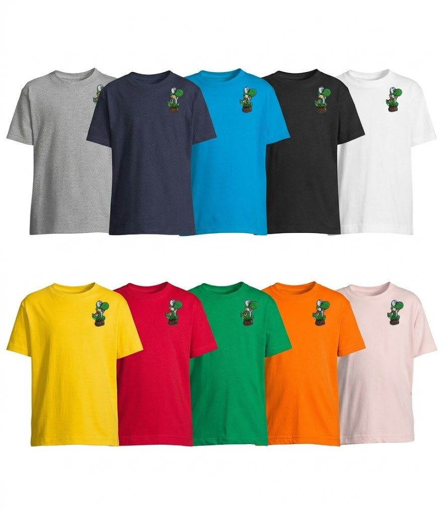 Blondie & Brownie T-Shirt Yoshi Baby Patch Kinder T Shirt Mario Luigi Retro Gamer Design Edition (Einzelset, Einzelartikel) Yoshi Retro Patch Kids Edition