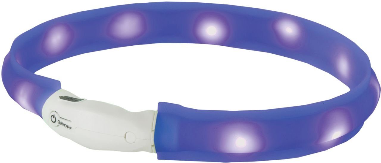 Nobby Hundehalsbandleuchte Nobby LED Leuchthalsband Visible breit blau