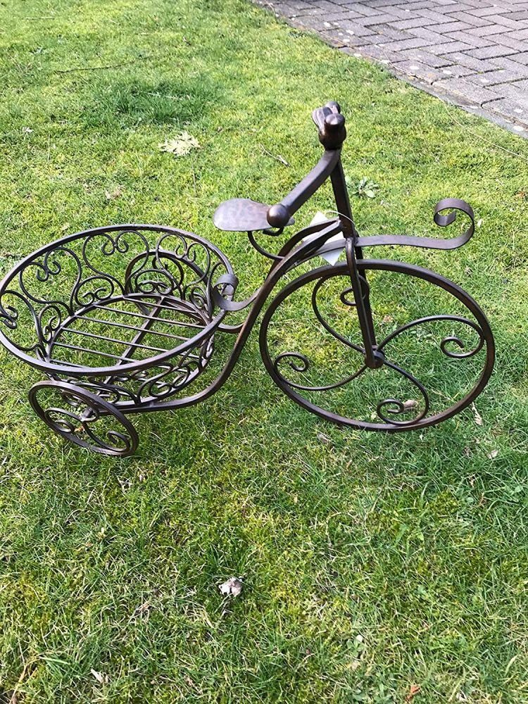 Moritz Blumentopf Pflanzfahrrad 37 Pflanzkorb x Blumentopfhalter Metall x 55 Gartendeko 27,5 cm, Pflanzrad Übertopf