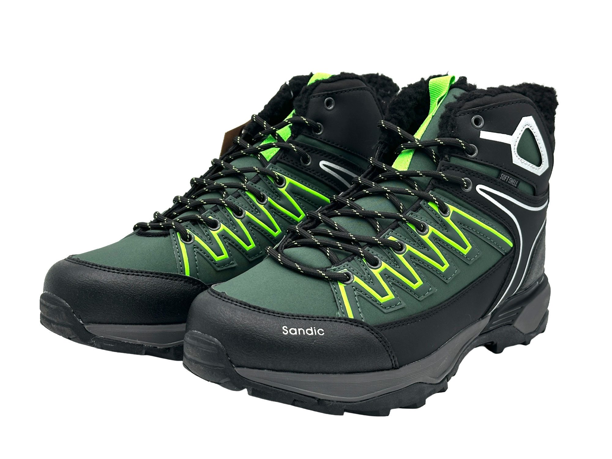 Nowaland Warm gefütterte Wanderschuhe mit rutschfester Profilsohle Winterstiefel Wasserabweisend, robust und warm gefüttert