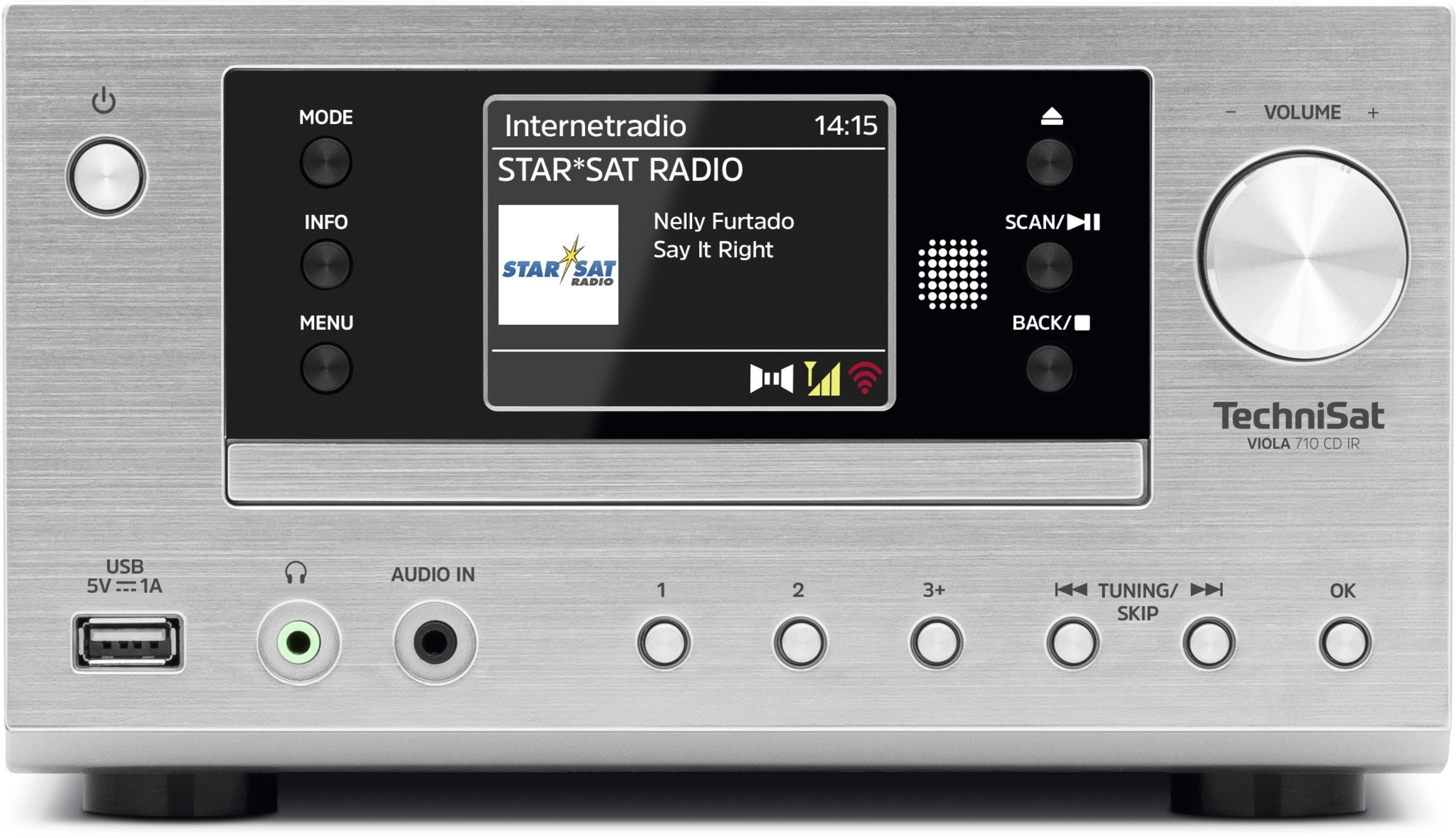 TechniSat VIOLA 710 CD IR Internet-Radio (Digitalradio (DAB), FM-Tuner mit RDS, Internetradio, 40 W, CD-Player, Bluetooth, App-Steuerung, WLAN-Konnektivität)