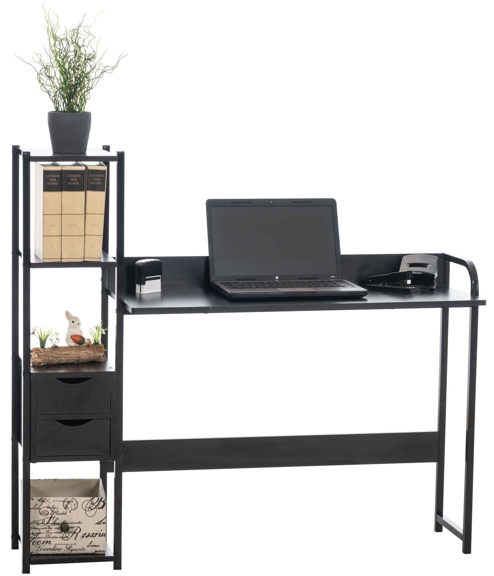 Industrial, Schreibtisch & CLP leicht Widnes, langlebig montierbar schwarz/schwarz
