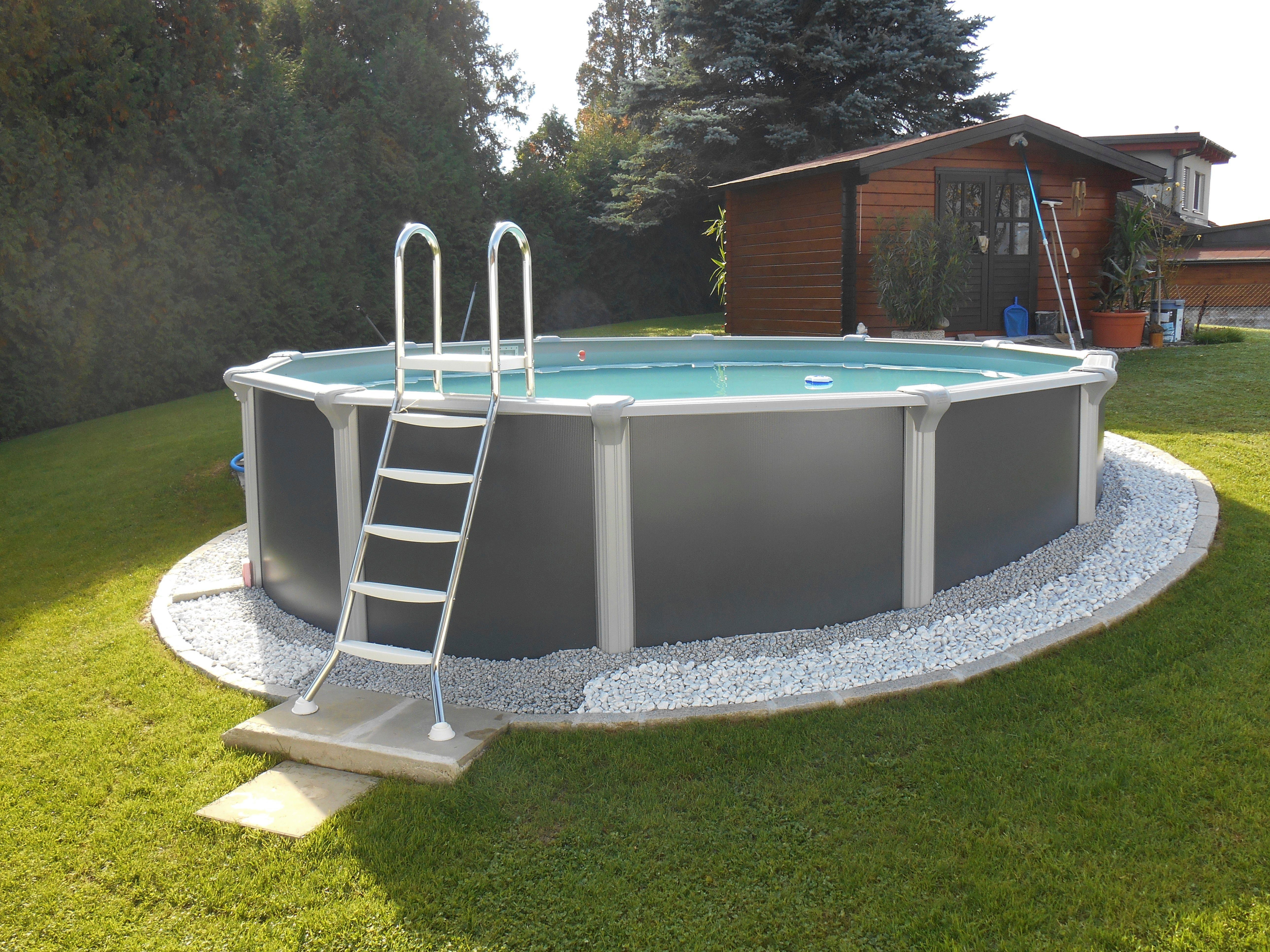 KWAD Rundpool »Supreme« Design all in Premium Folie (Set, 7-tlg), ØxH: 360x132cm, inkl. Bodenisolationsset