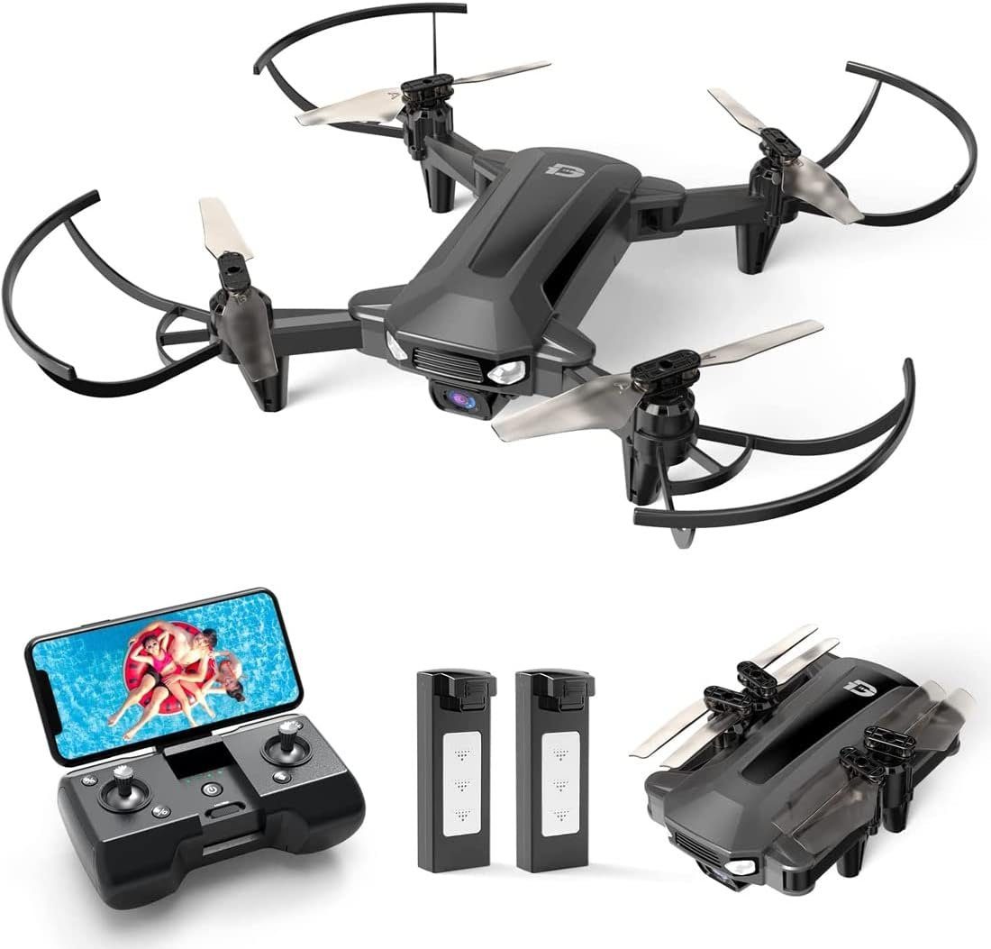 DEERC mit Kamera für Kinder, D40 RC Faltbare Mini Drohnen mit FPV WiFi  Drohne (1080P HD, mit Lange Flugzeit,komplettset Spielzeug Geschenk für  Jungen Anfänger)
