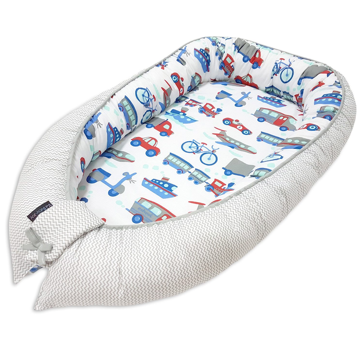 Babyschlafsack Babynest Kokon ZICK ZACK Linie 100% Baumwolle